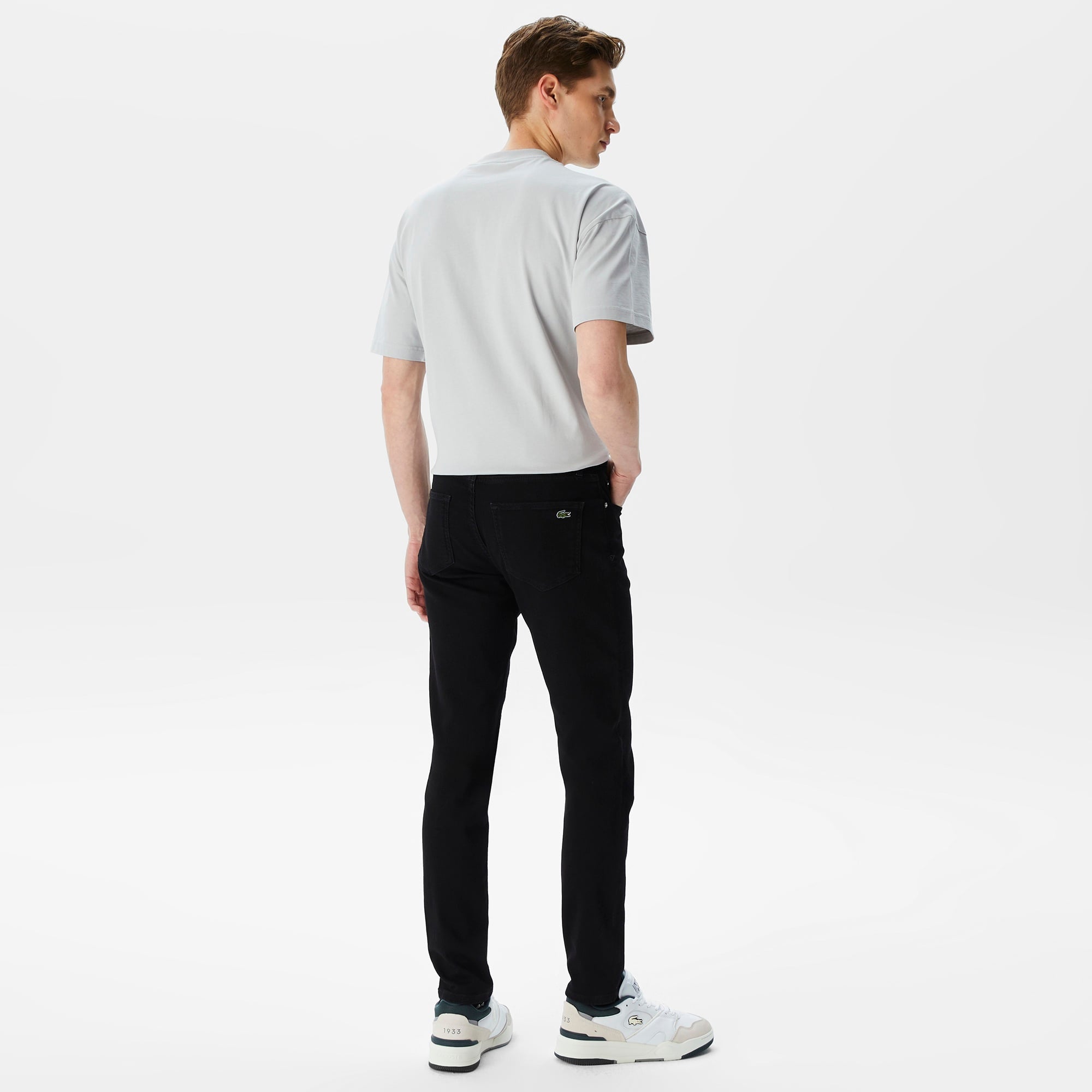 Lacoste Erkek Slim Fit Siyah Jean Pantolon