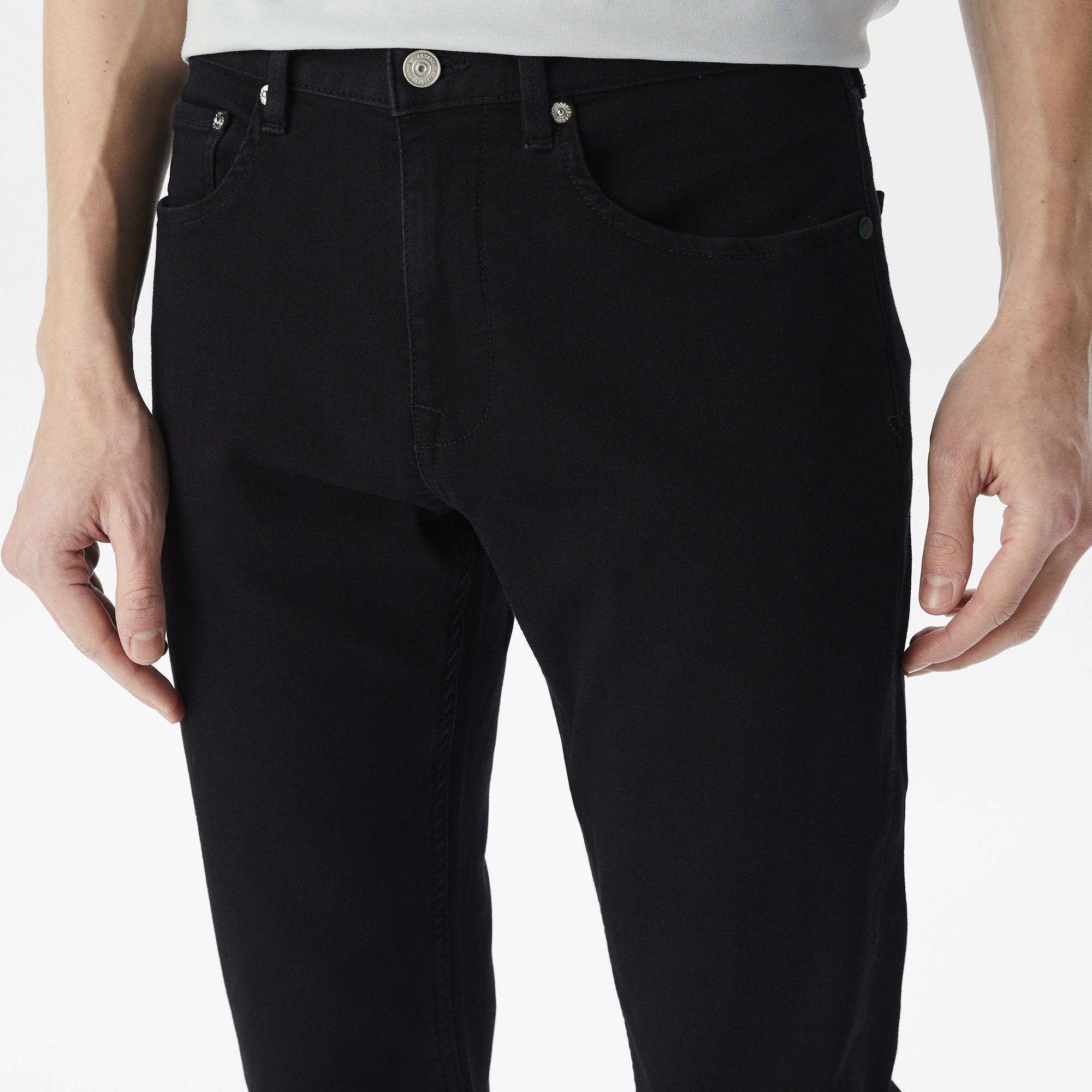 Lacoste Erkek Slim Fit Siyah Jean Pantolon