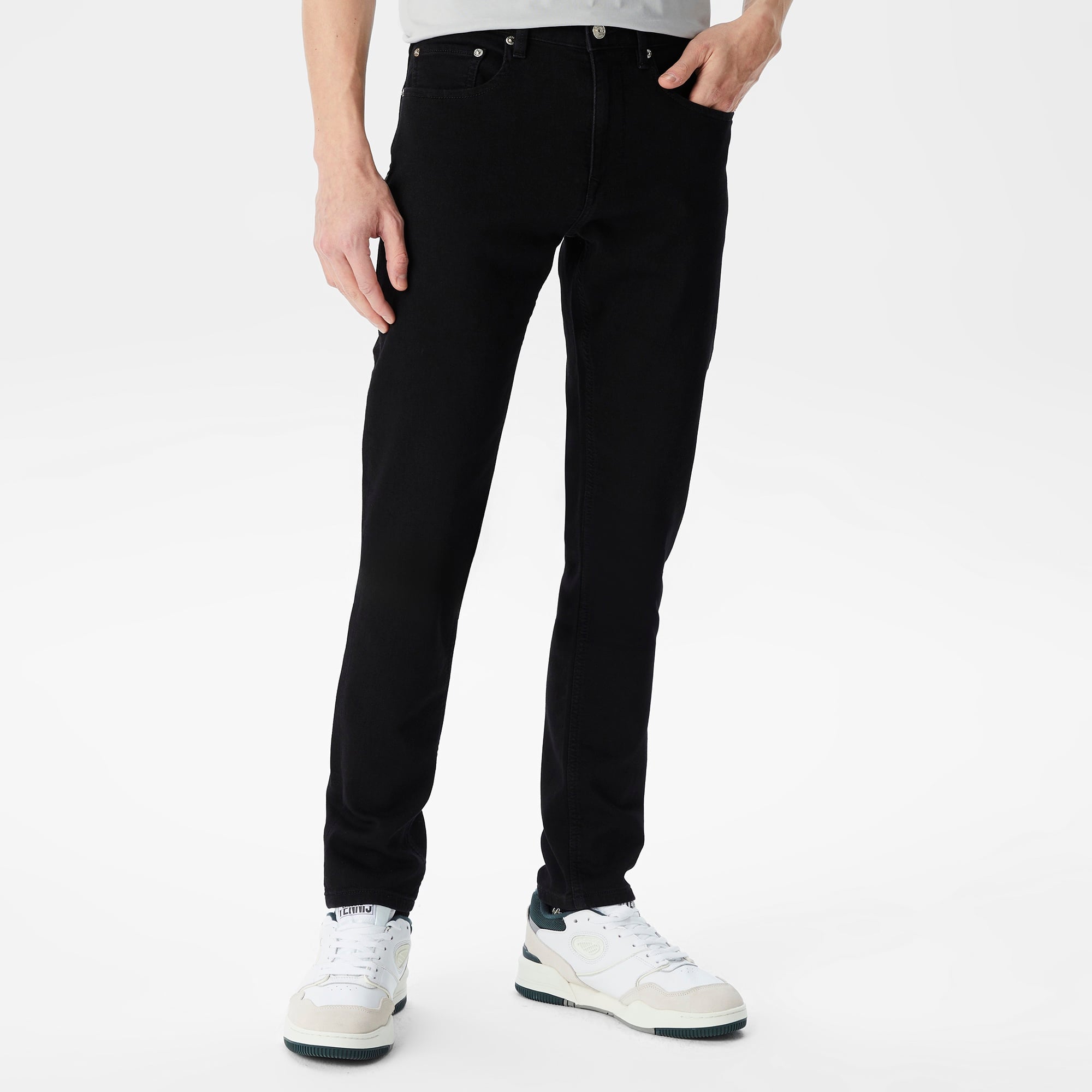 Lacoste Erkek Slim Fit Siyah Jean Pantolon