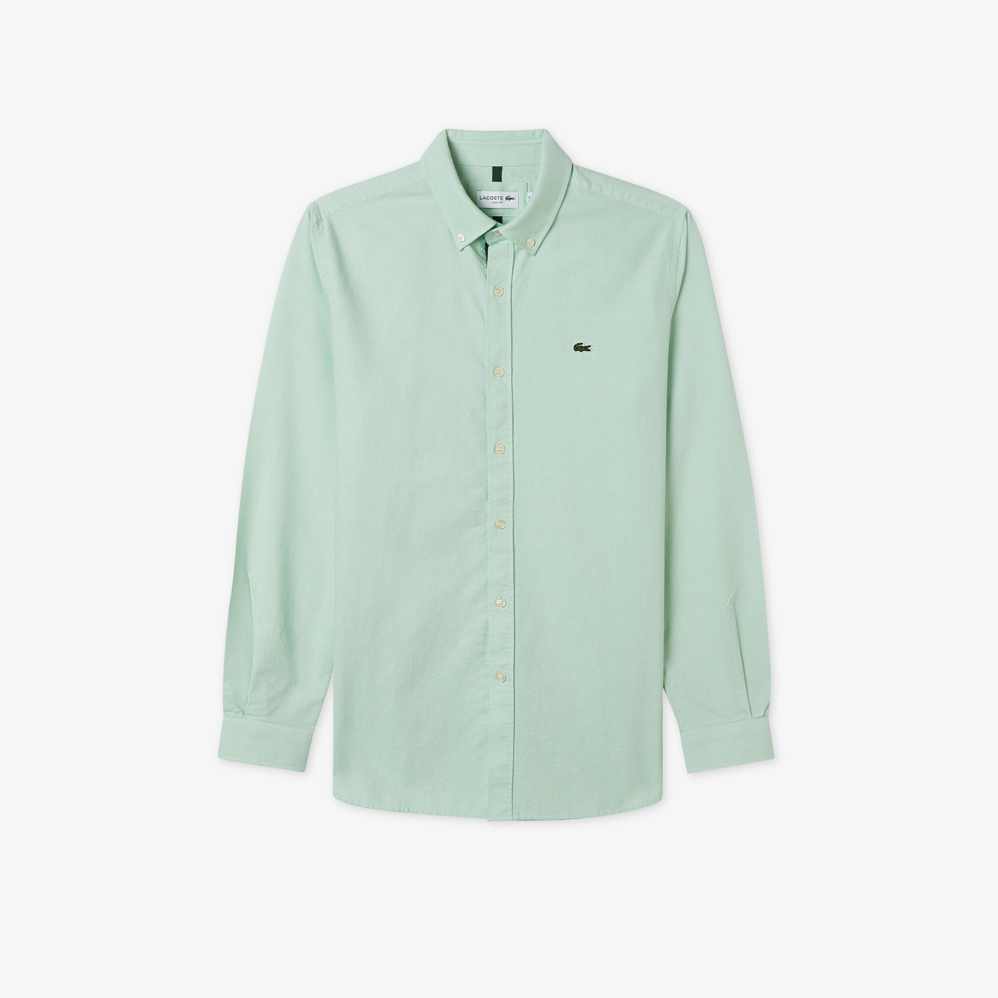 Lacoste Erkek Slim Fit Düğmeli Yaka Açık Yeşil Gömlek