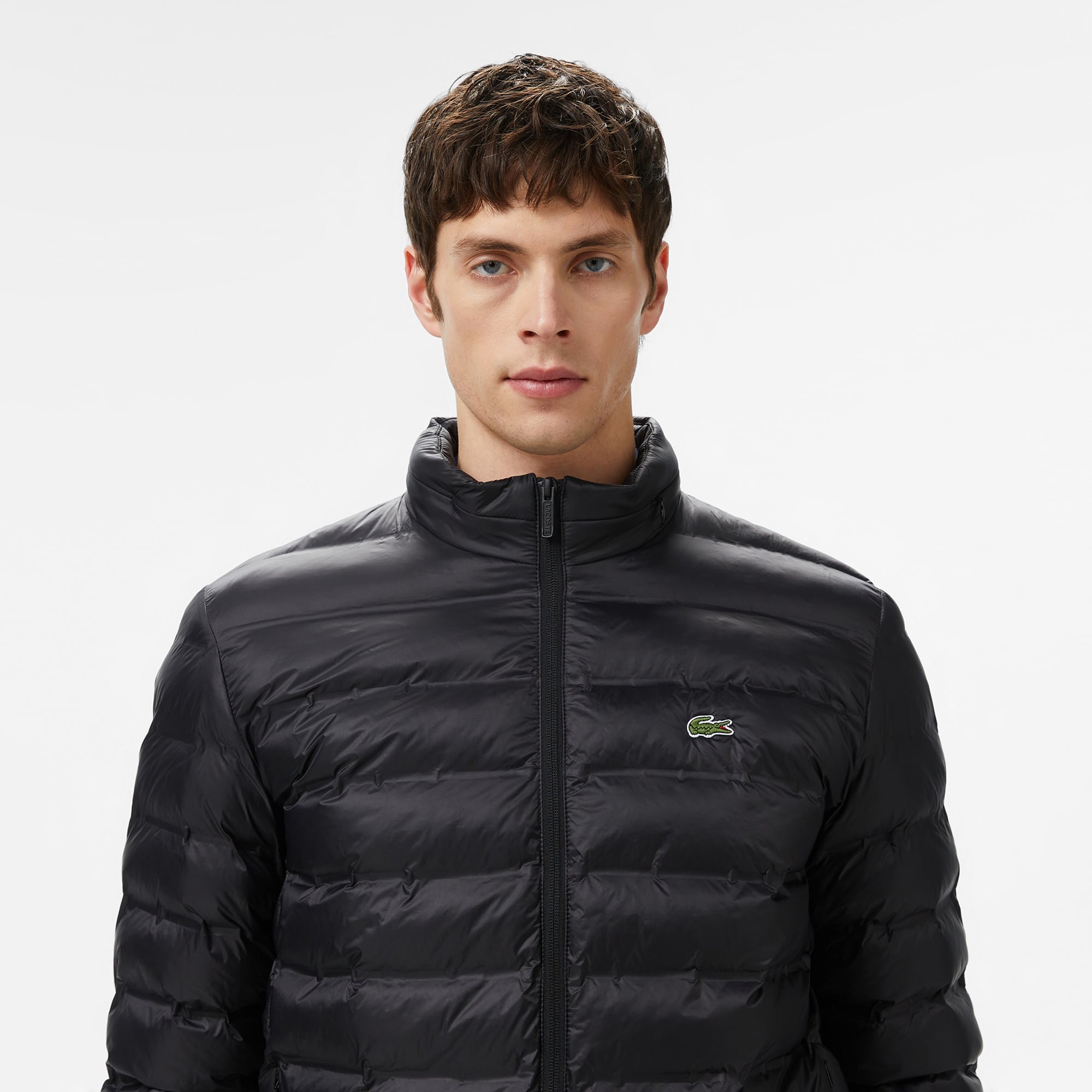 Lacoste Erkek Kapüşonlu Siyah Mont