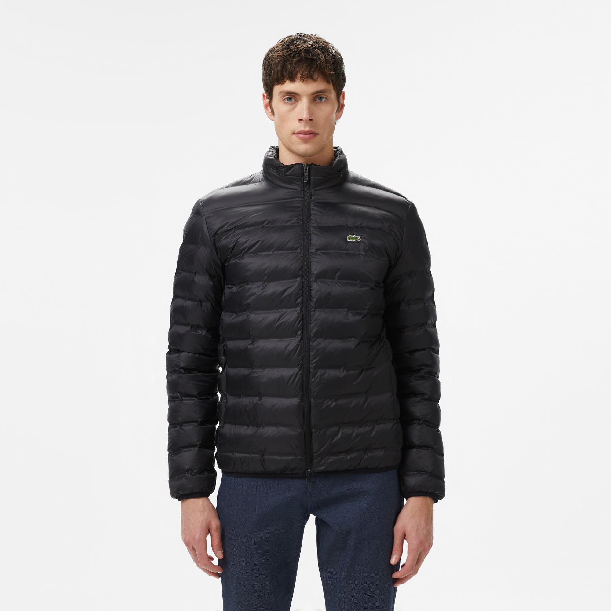 Lacoste Erkek Kapüşonlu Siyah Mont