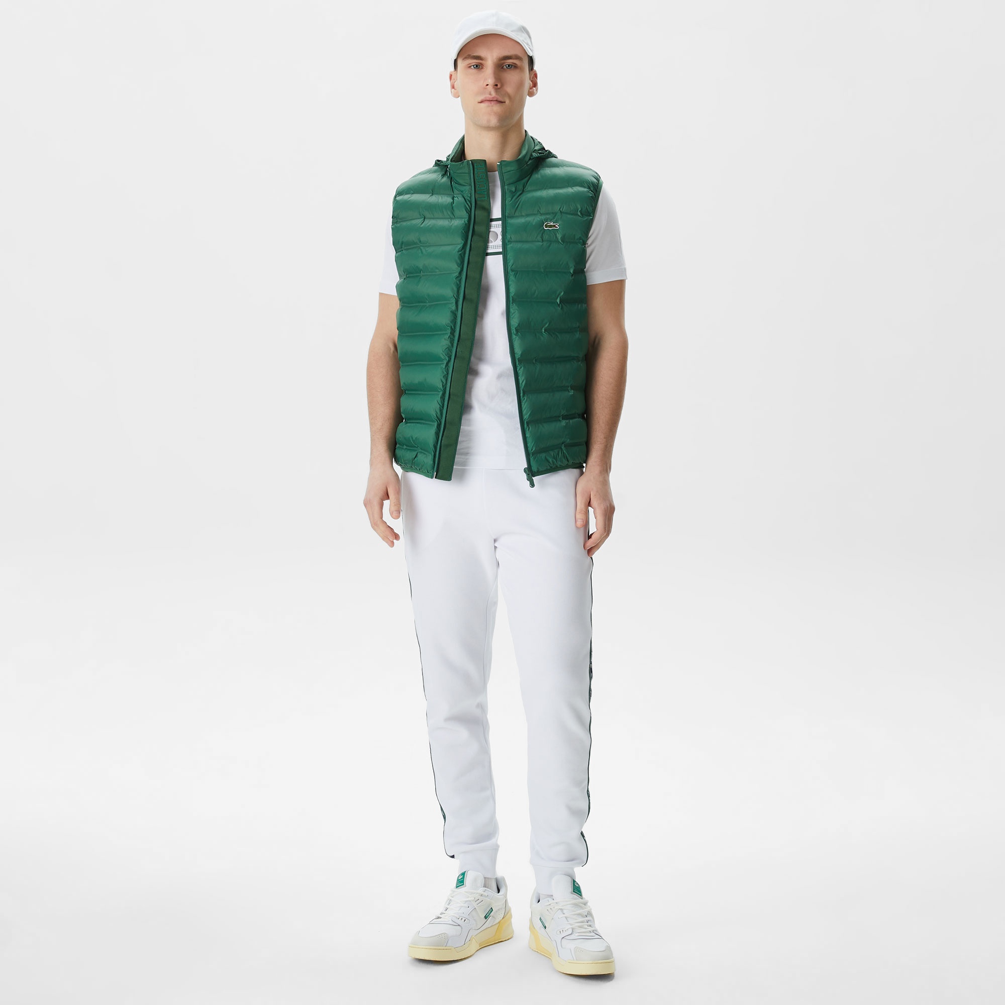 Lacoste Erkek Slim Fit Kapüşonlu Yeşil Yelek