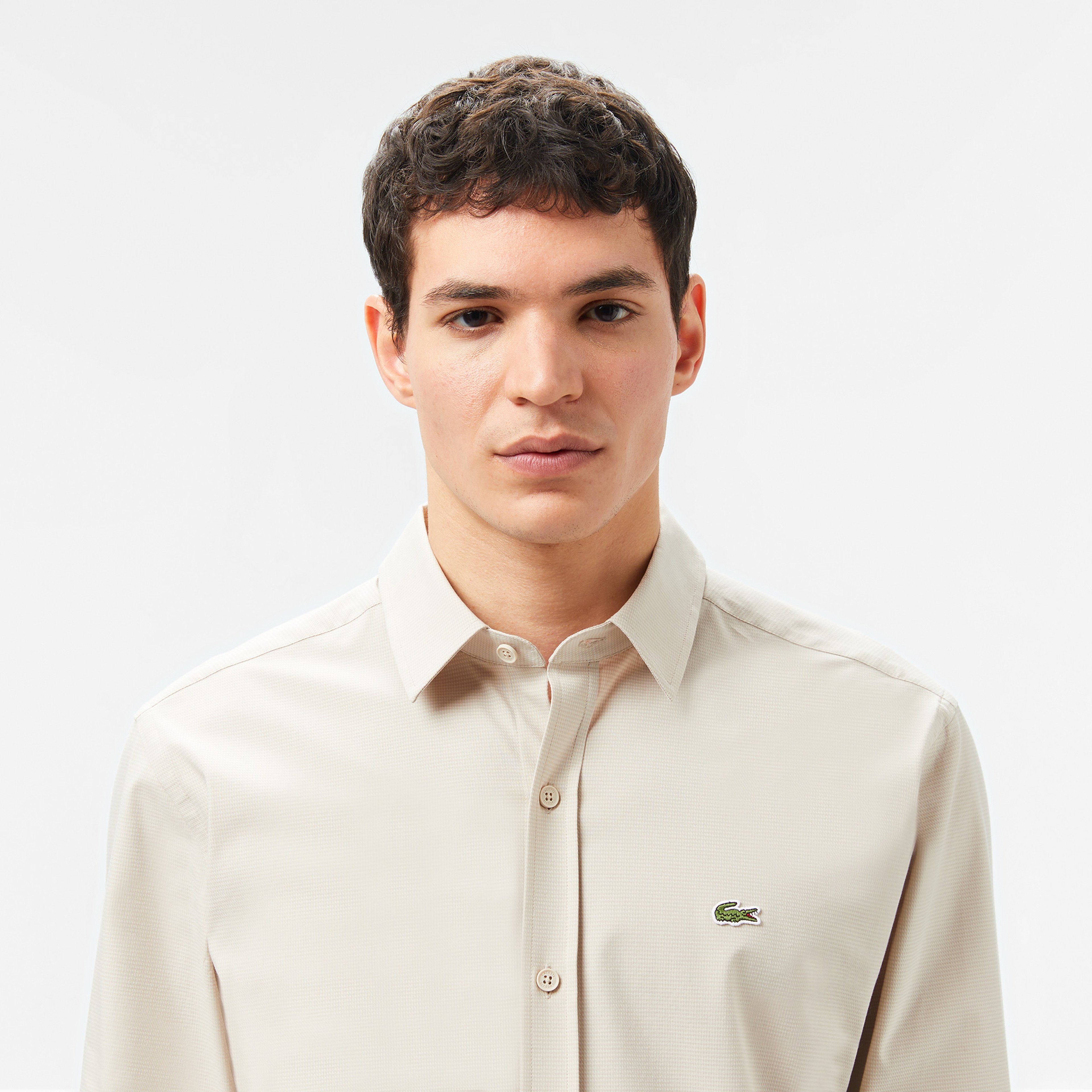 Erkek Regular Fit Bej Gömlek