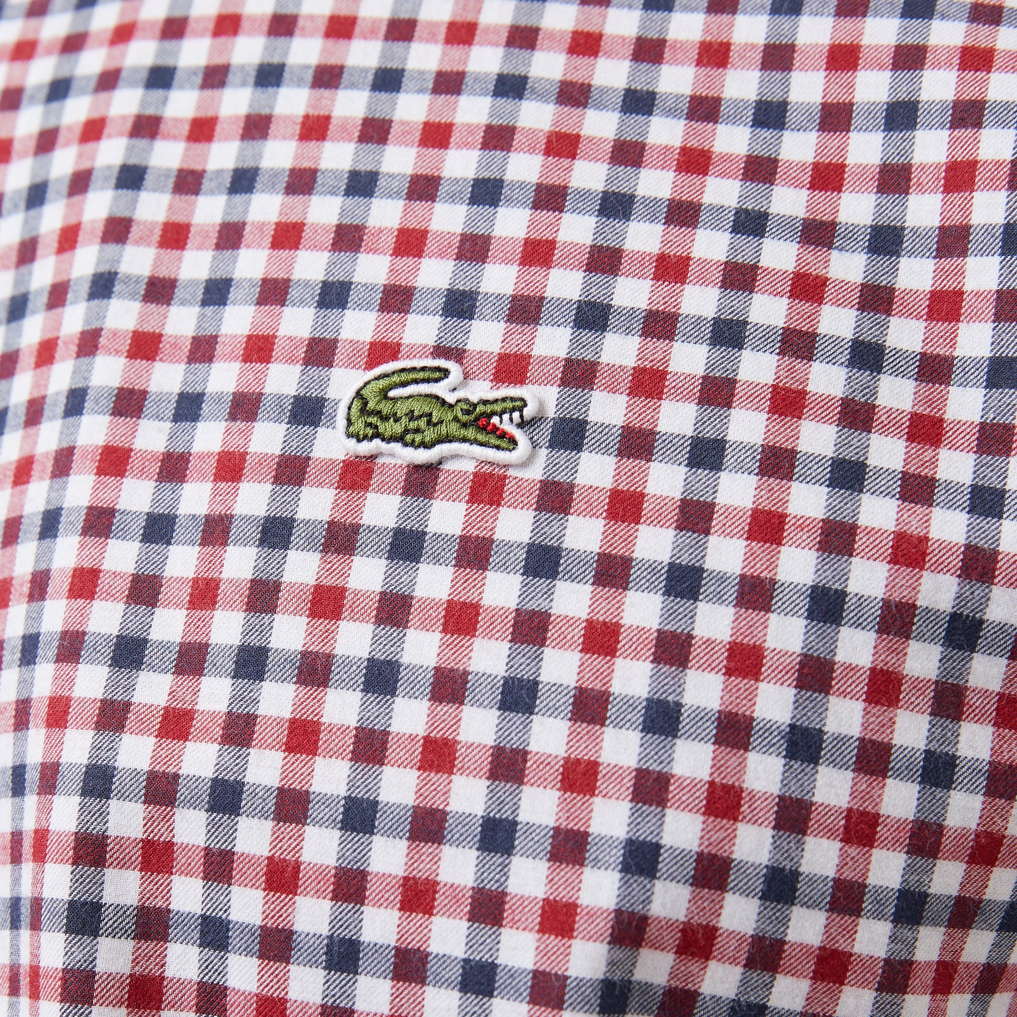 Lacoste Erkek Regular Fit Kareli Kırmızı Gömlek