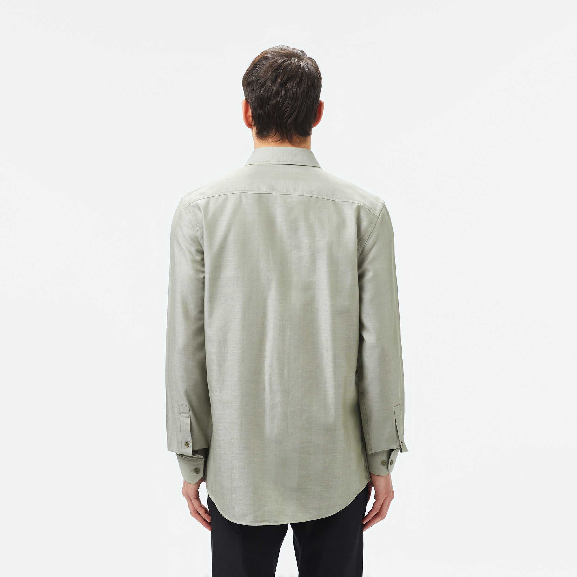 Lacoste Erkek Slim Fit Düğmeli Yaka Haki Gömlek