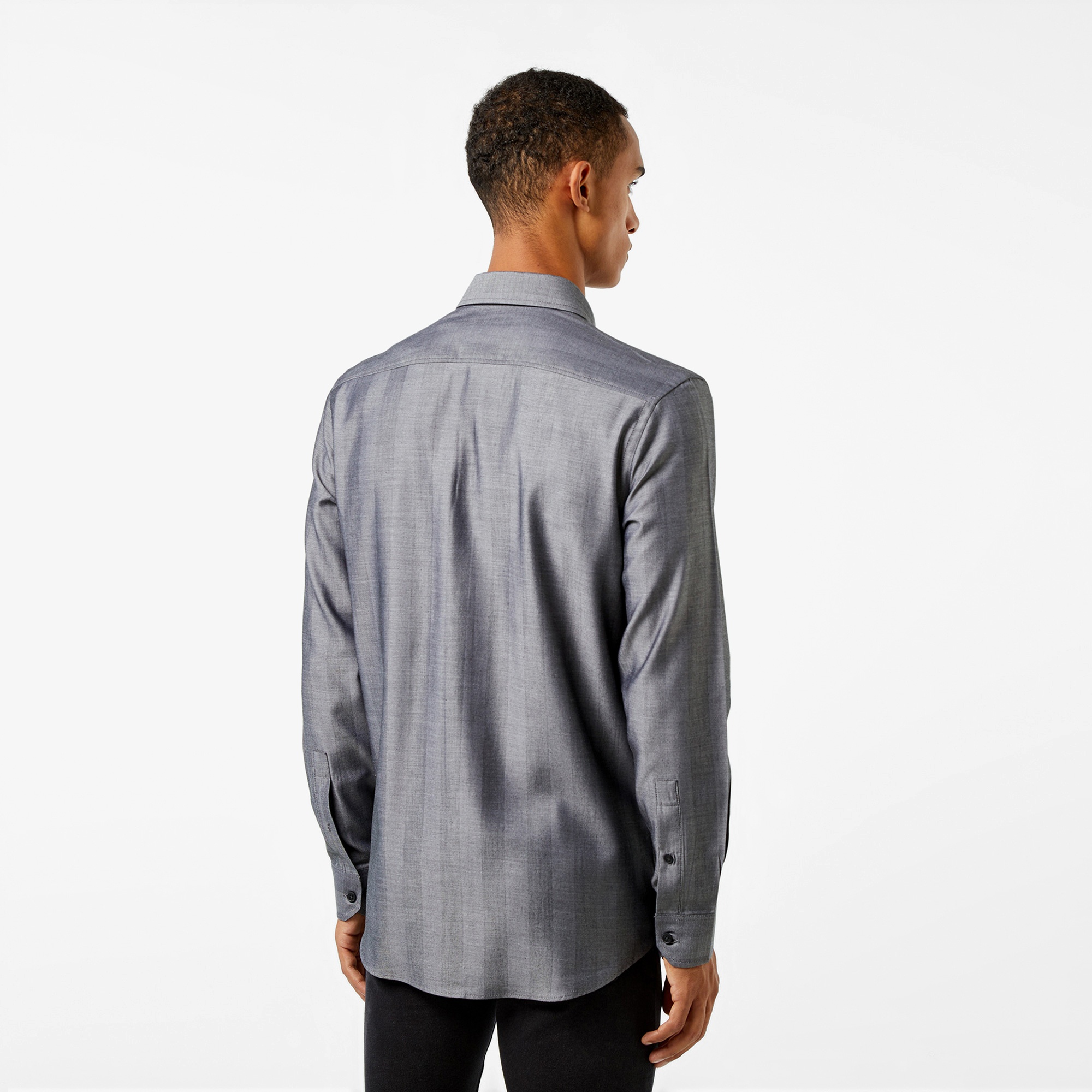 Lacoste Erkek Slim Fit Düğmeli Yaka Gri Gömlek