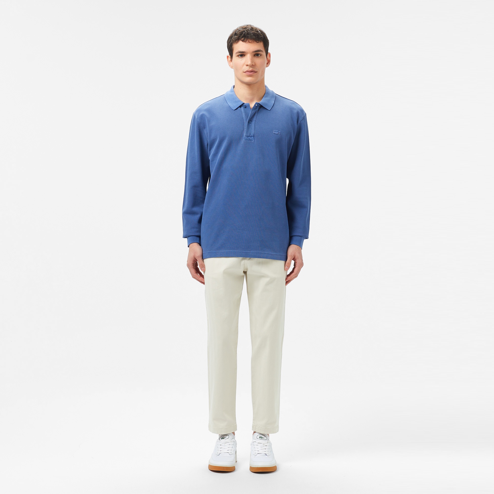 Lacoste Erkek Relaxed Fit Uzun Kollu Lacivert Polo