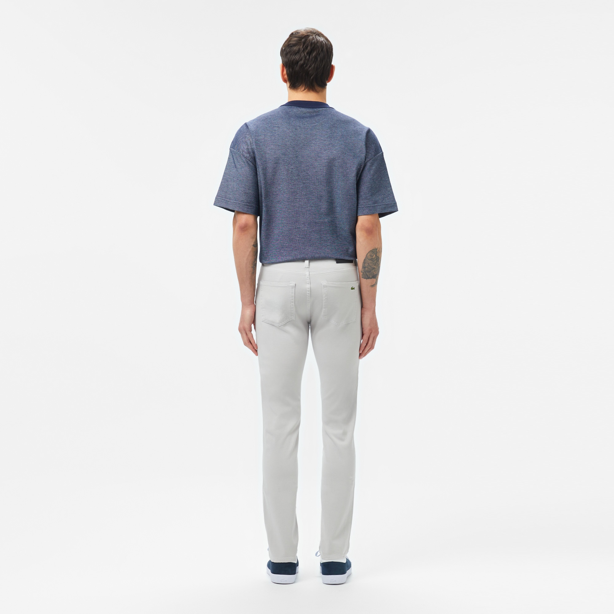 Lacoste Erkek Slim Fit Gri Jean Pantolon