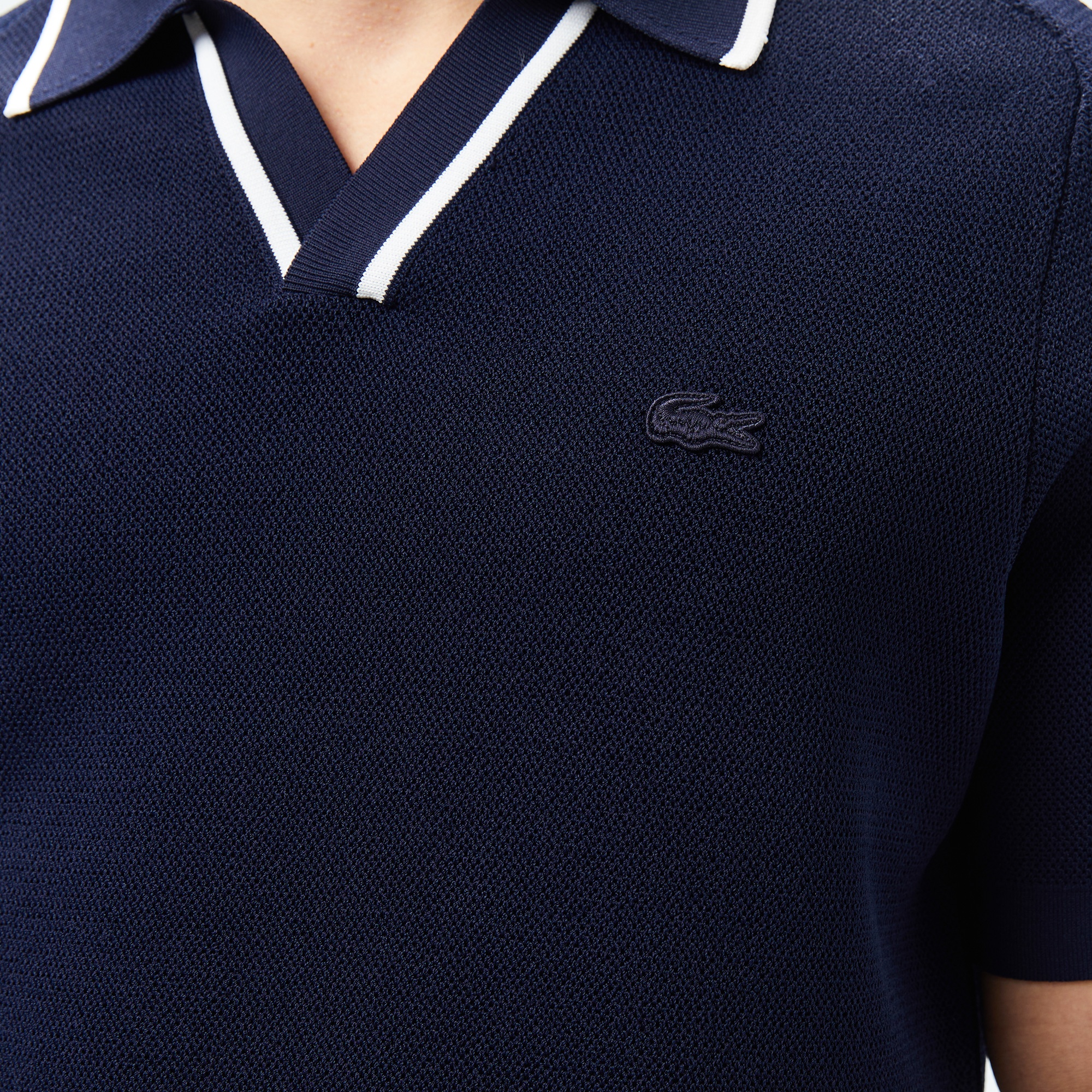 Lacoste Erkek Polo Yaka Lacivert Triko