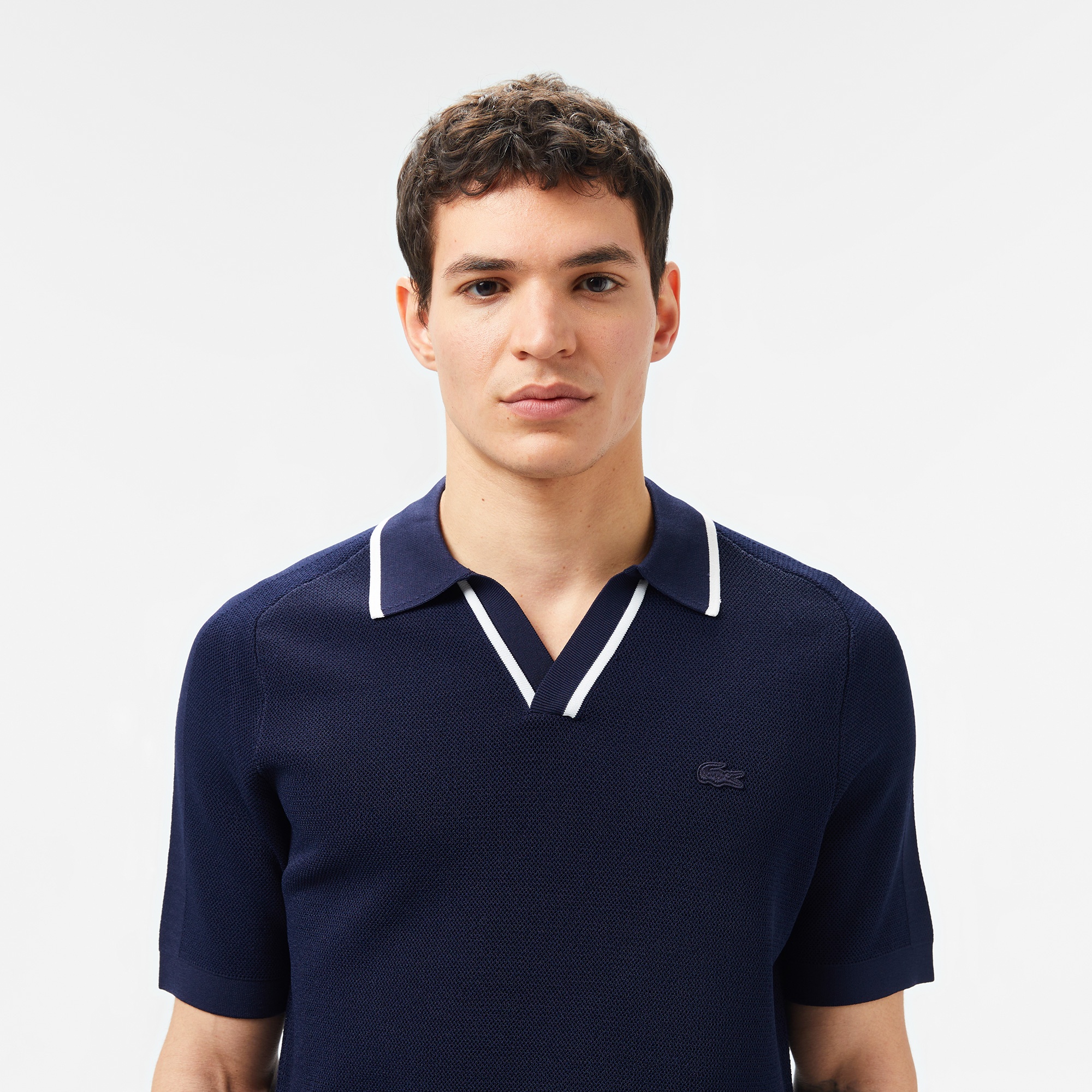 Lacoste Erkek Polo Yaka Lacivert Triko