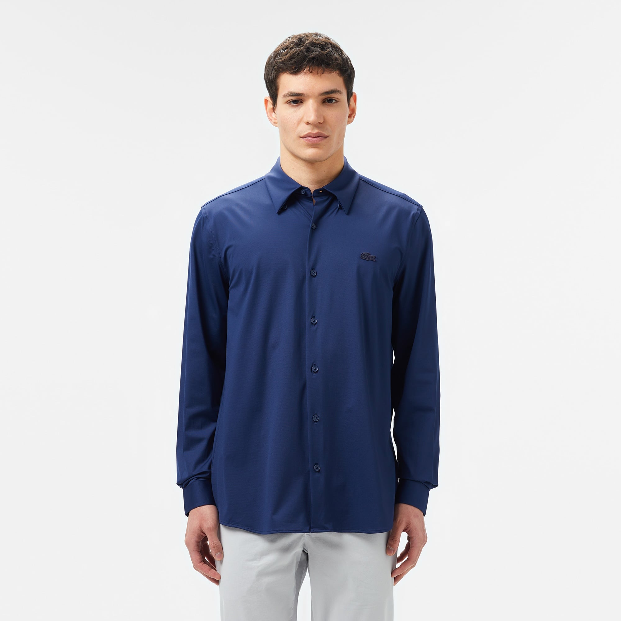 Erkek Slim Fit Lacivert Gömlek