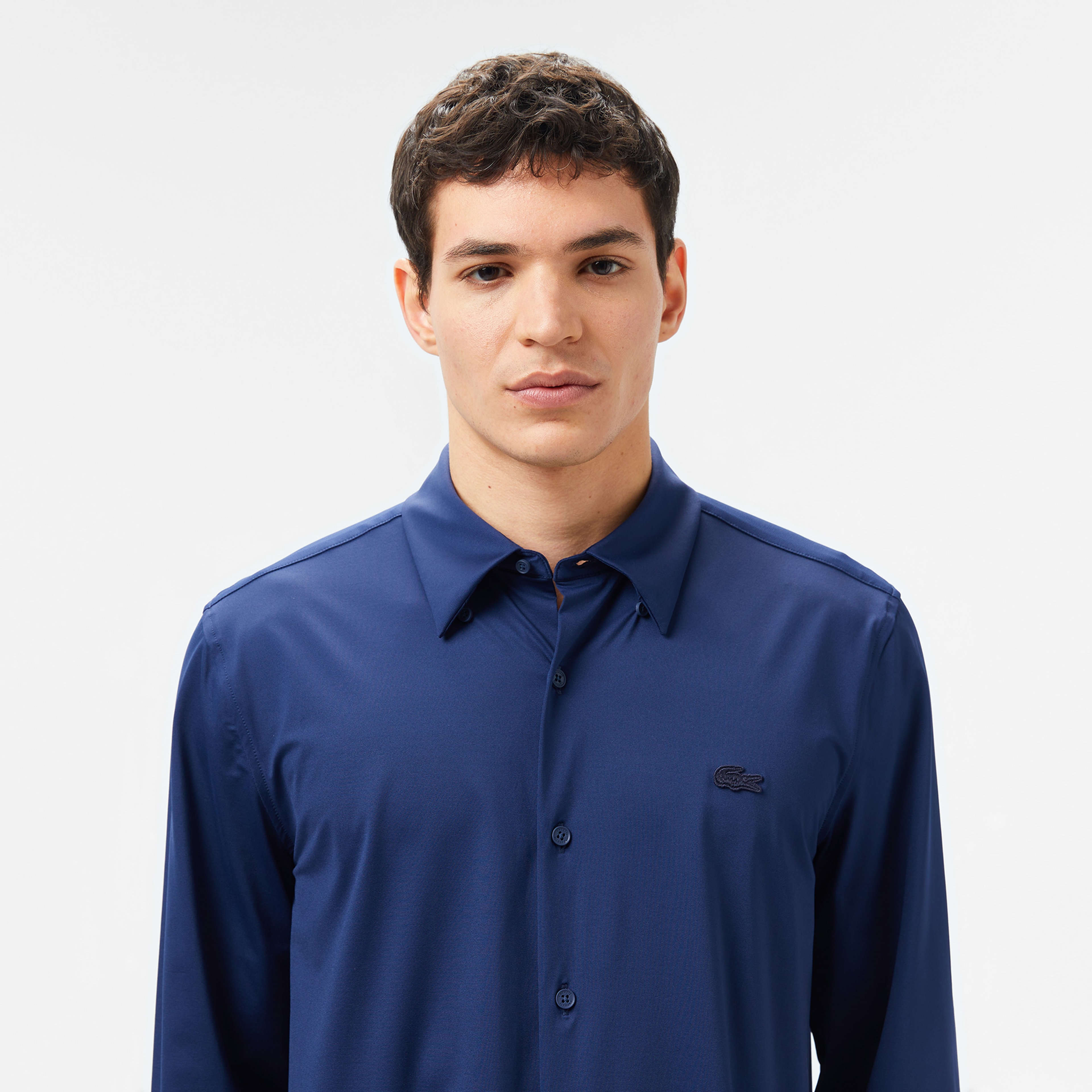 Erkek Slim Fit Lacivert Gömlek