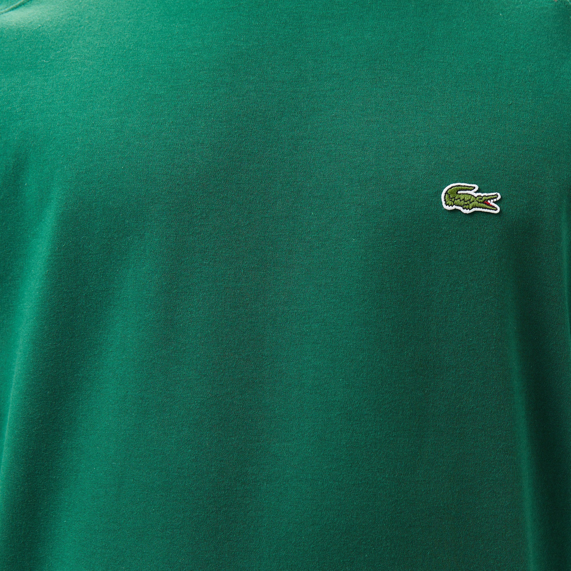 Lacoste Erkek Oversize Fit Bisiklet Yaka Baskılı Koyu Yeşil T-Shirt