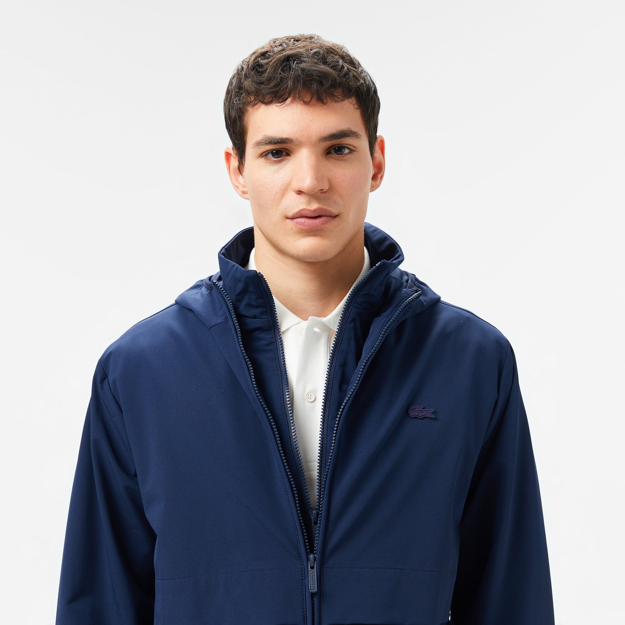 Lacoste Erkek Kapüşonlu Lacivert Ceket