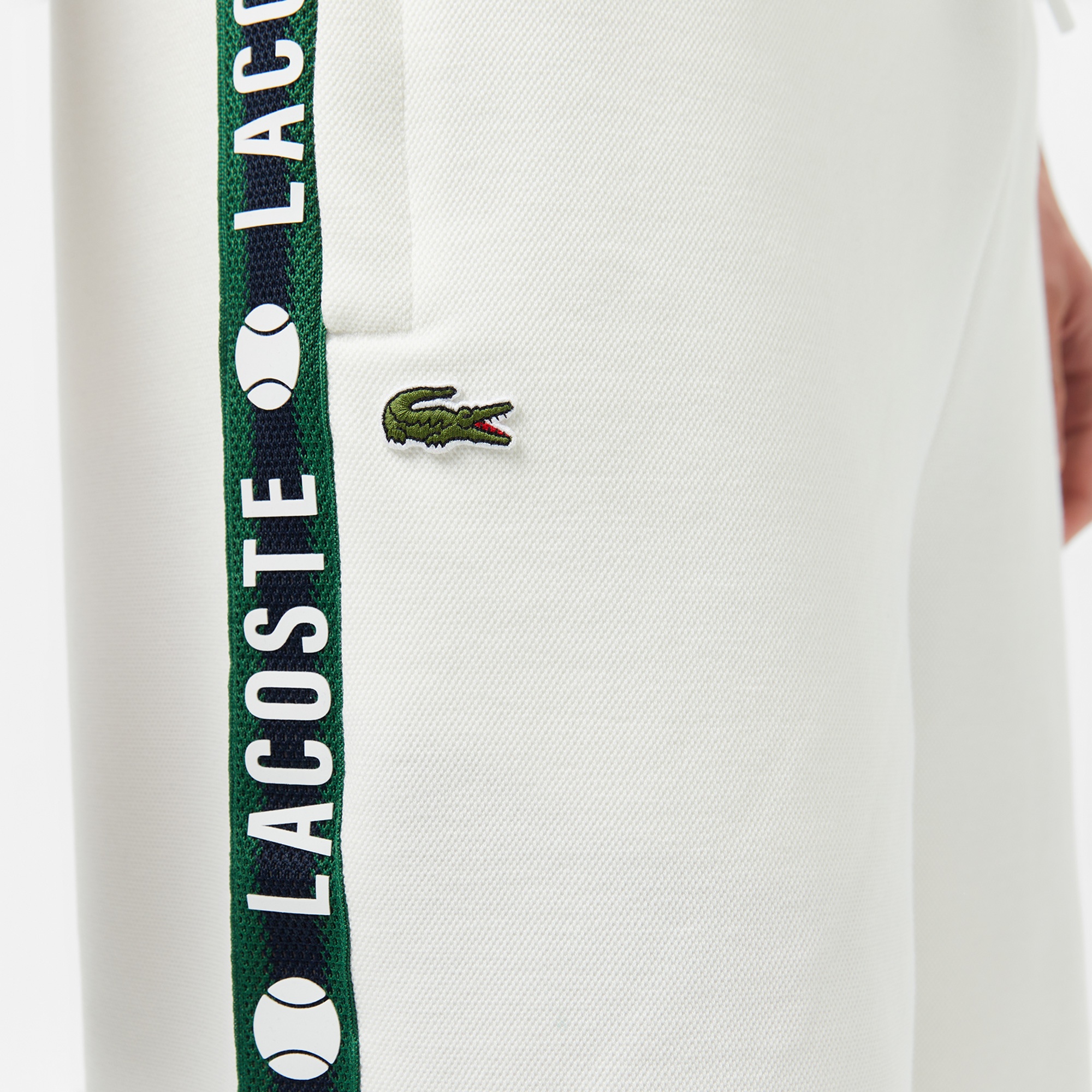 Lacoste Erkek Regular Fit Baskılı Beyaz Şort