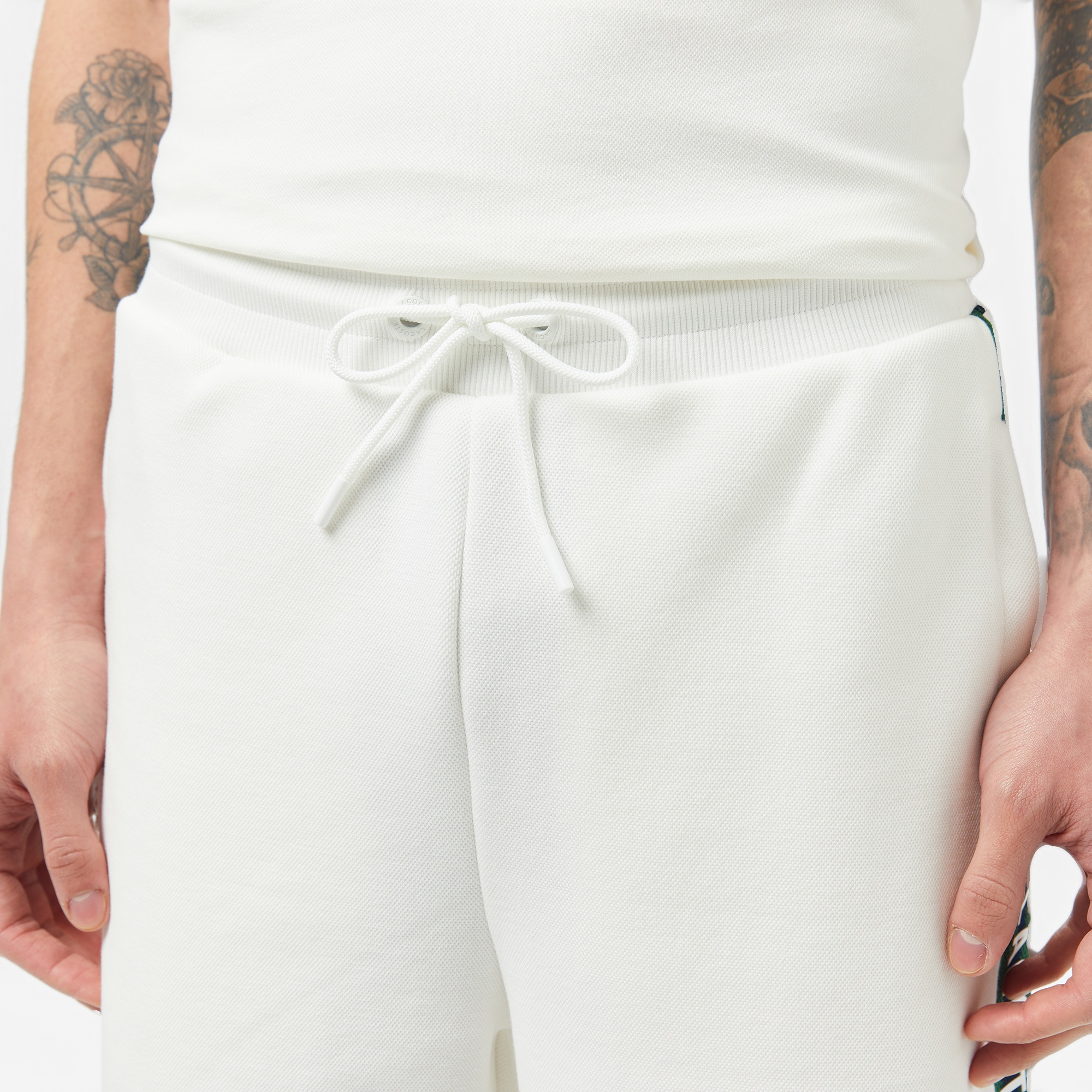 Lacoste Erkek Regular Fit Baskılı Beyaz Şort