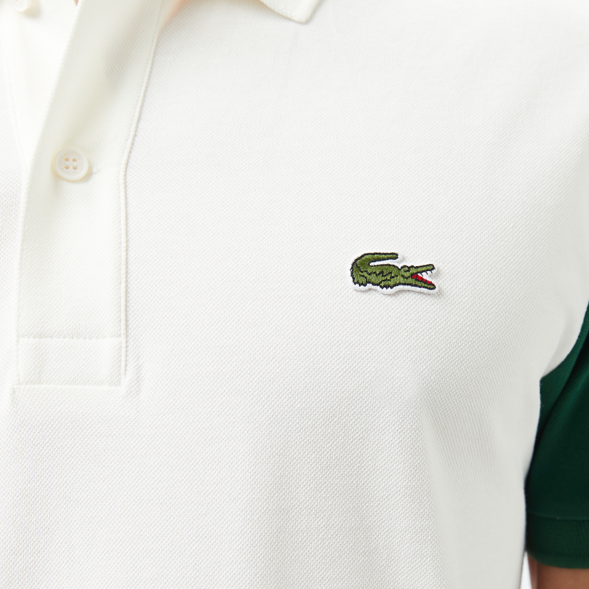 Lacoste Erkek Regular Fit Renk Bloklu Beyaz Polo