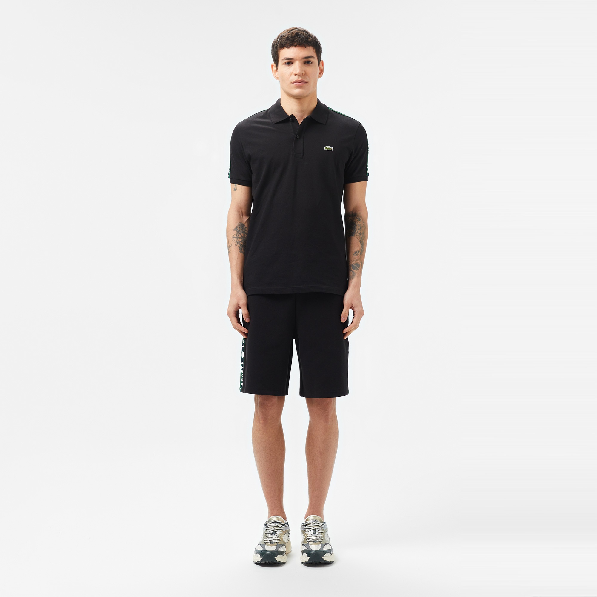 Lacoste Erkek Regular Fit Baskılı Siyah Polo