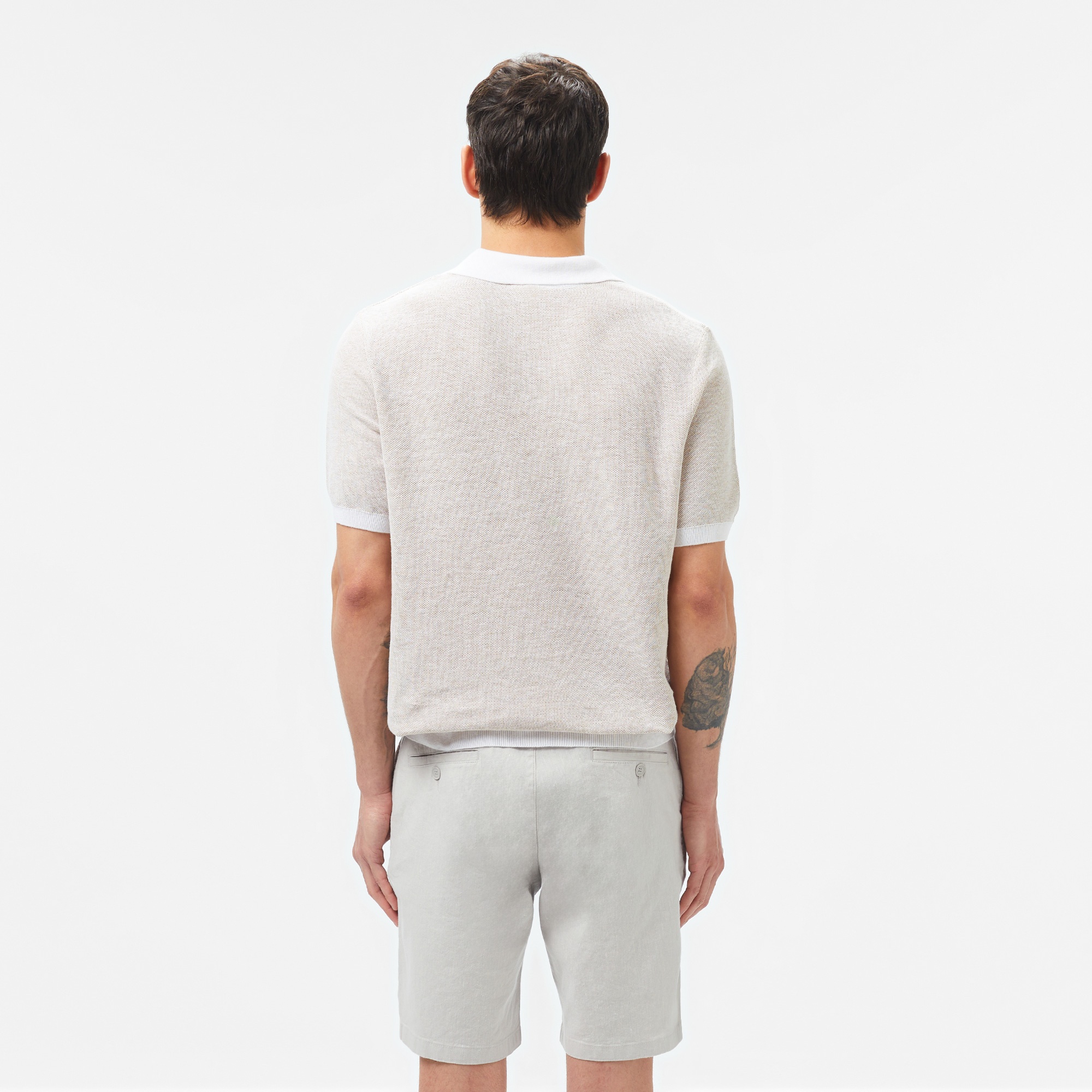 Lacoste Erkek Kısa Kollu Polo Yaka Krem Triko