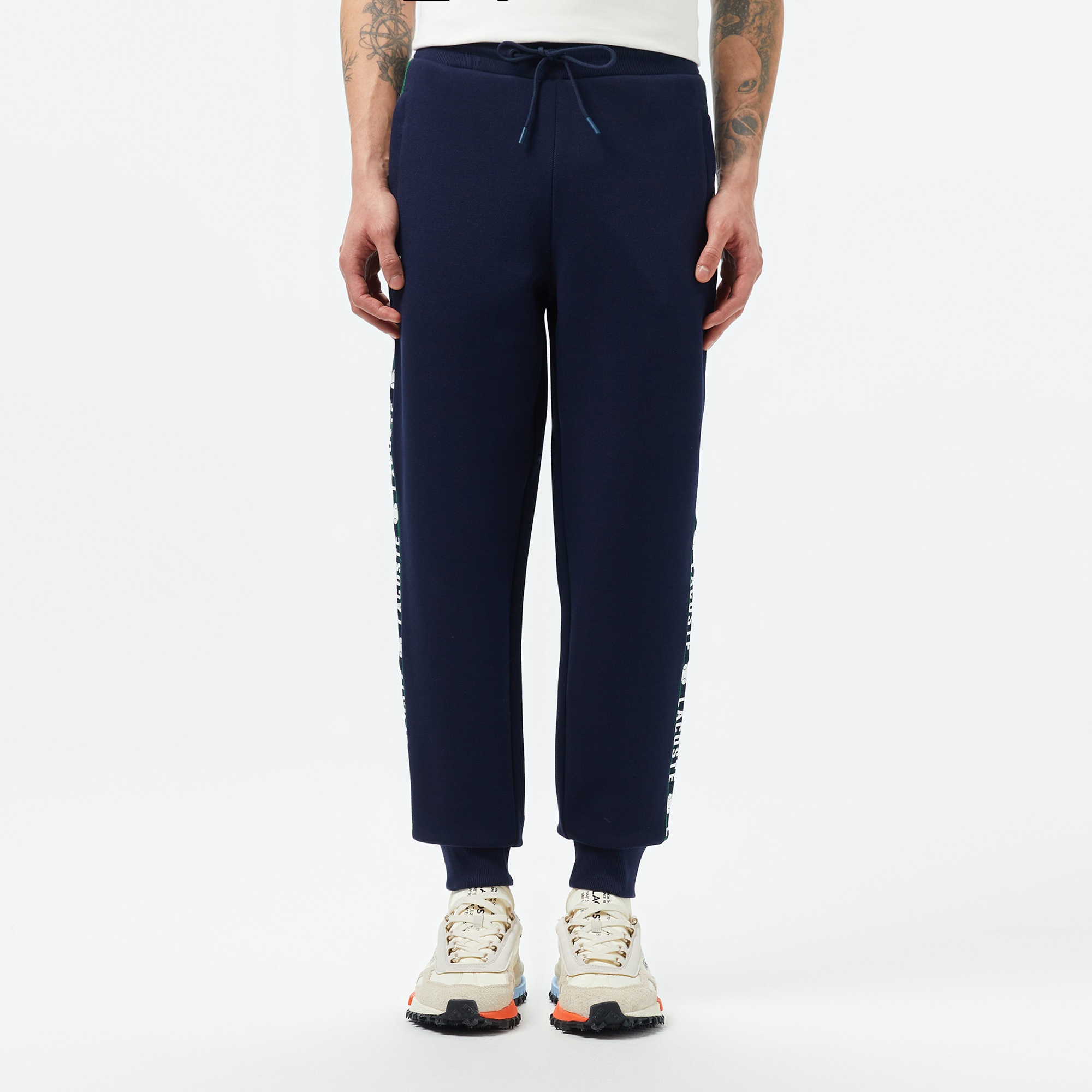 Lacoste Erkek Regular Fit Baskılı Lacivert Eşofman Altı