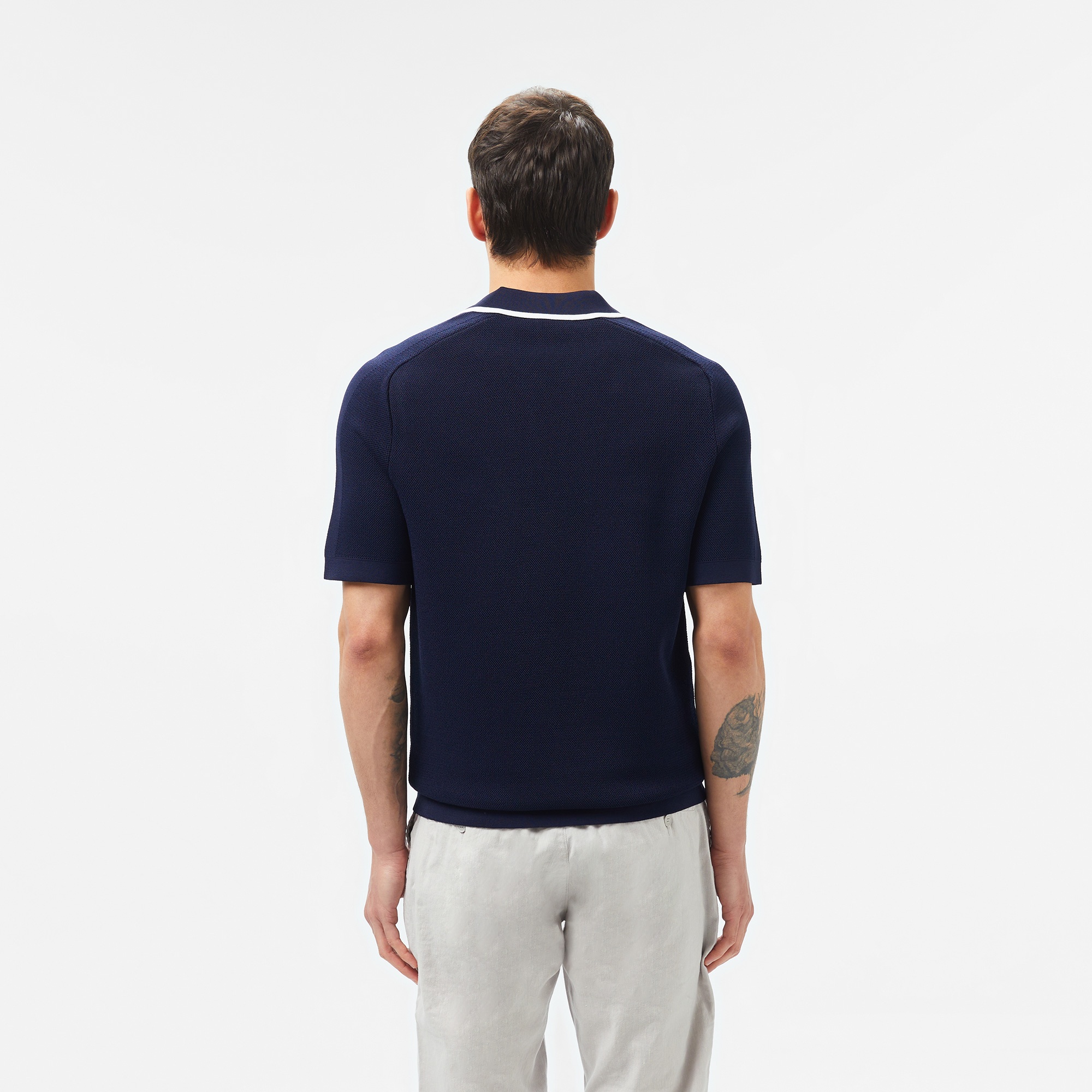 Lacoste Erkek Polo Yaka Lacivert Triko