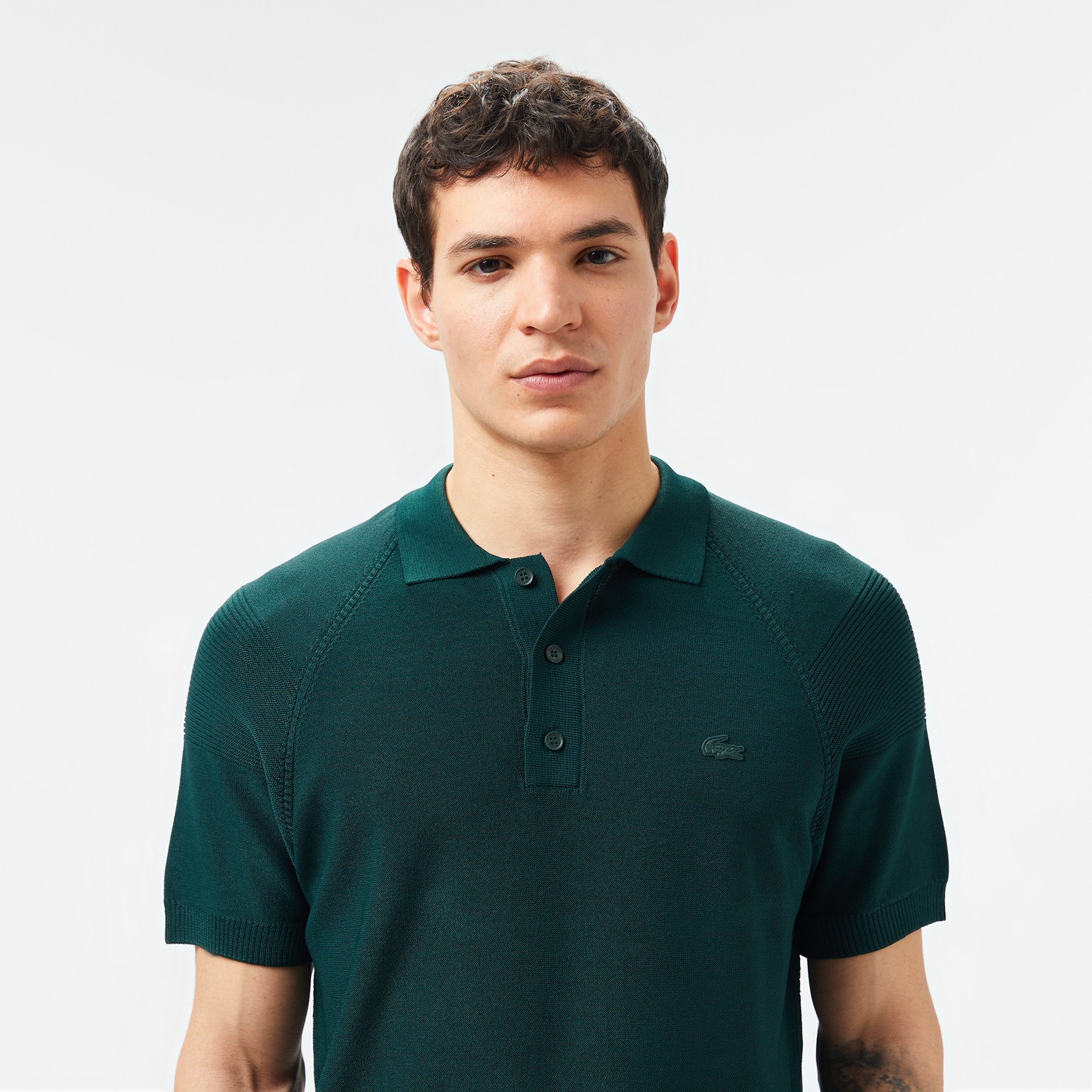 Lacoste Erkek Regular Fit Kısa Kollu Polo Yaka Koyu Yeşil Triko