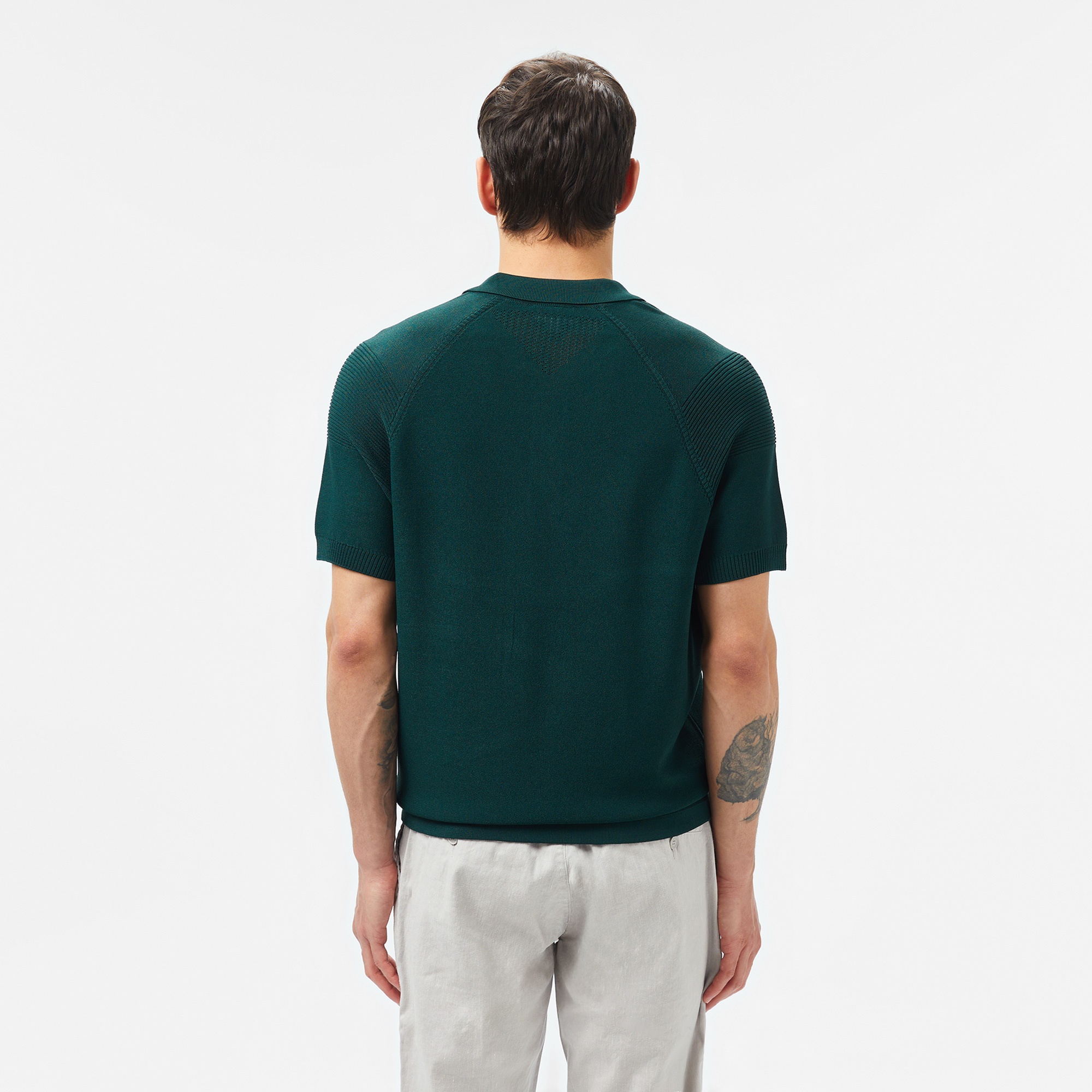 Lacoste Erkek Regular Fit Kısa Kollu Polo Yaka Koyu Yeşil Triko