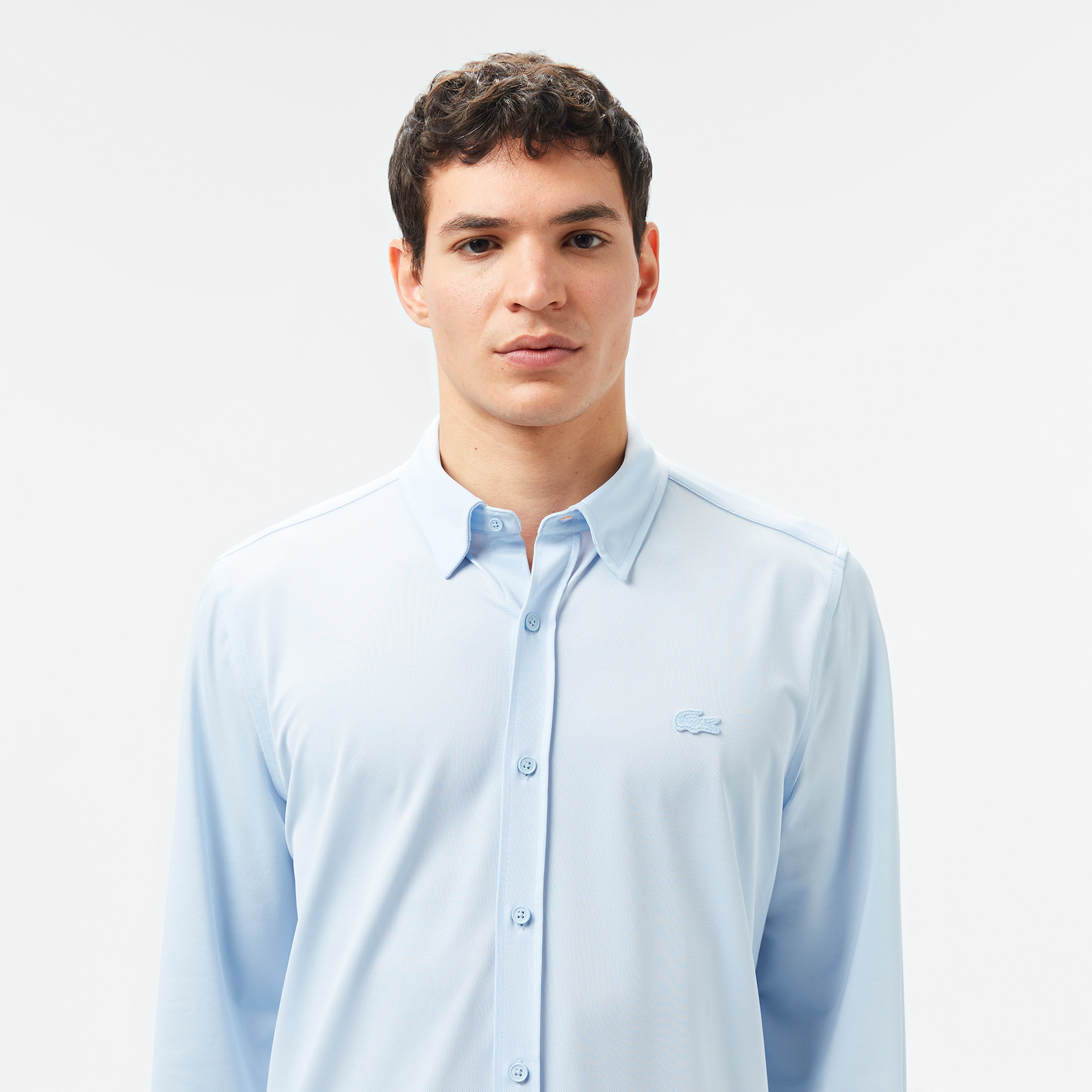 Erkek Slim Fit Açık Mavi Gömlek