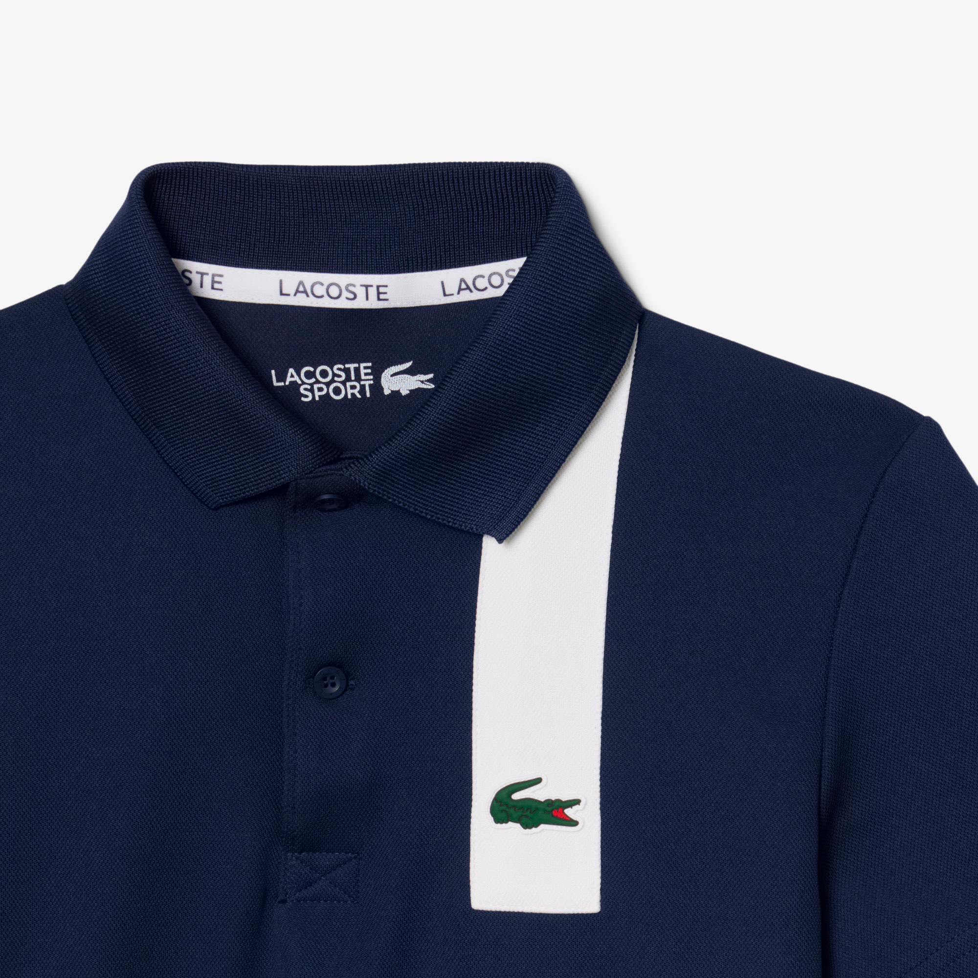 Lacoste SPORT Çocuk Baskılı Lacivert Polo görsel 7