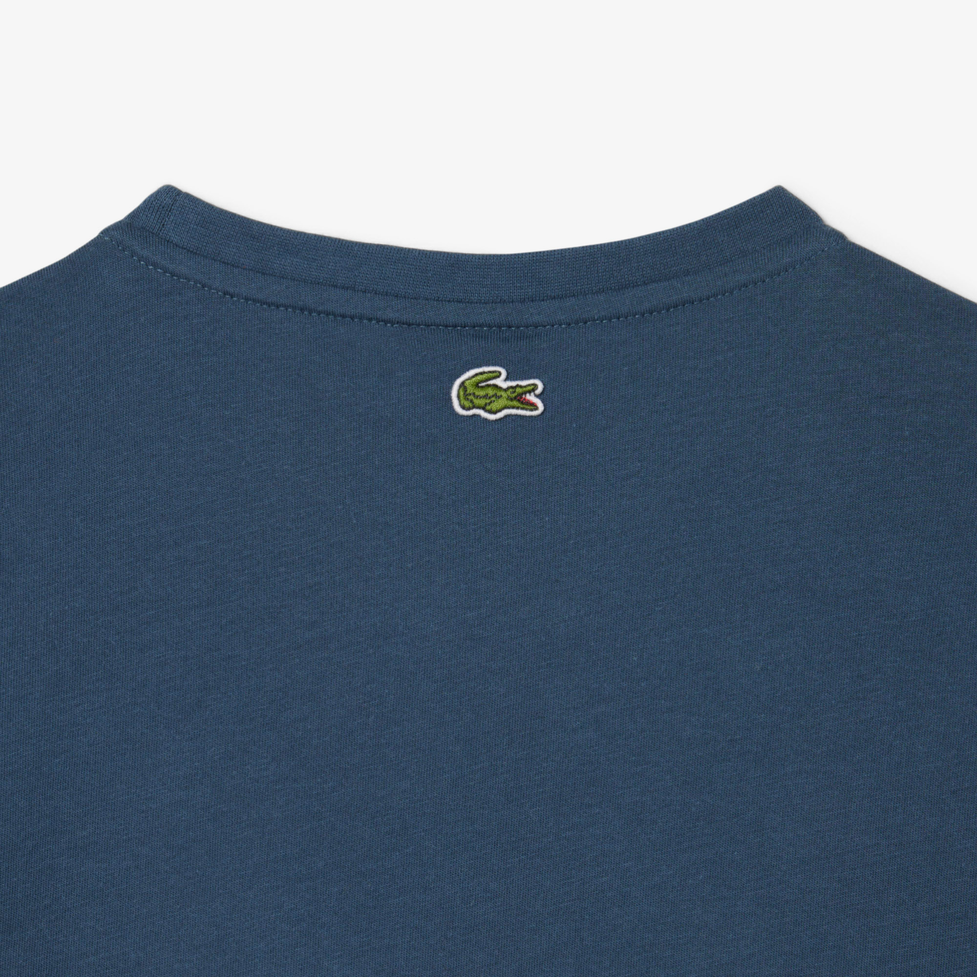 Lacoste Çocuk Bisiklet Yaka Baskılı Lacivert T-Shirt görsel 4