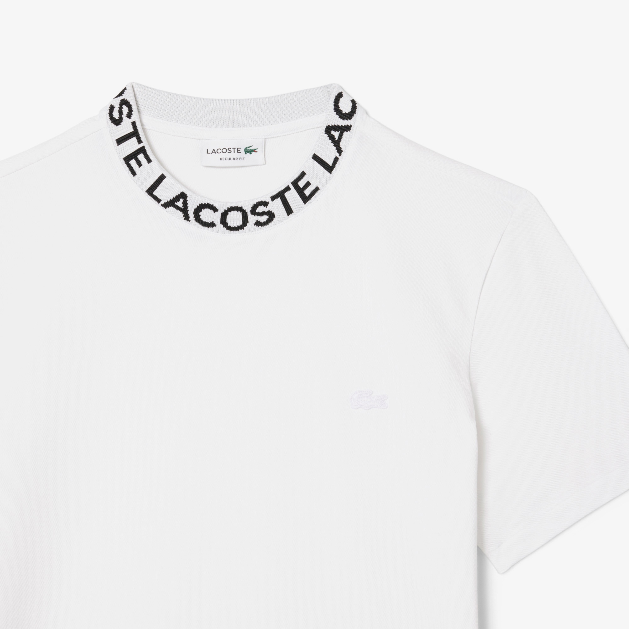 Lacoste Erkek Regular Fit Bisiklet Yaka Beyaz T-Shirt