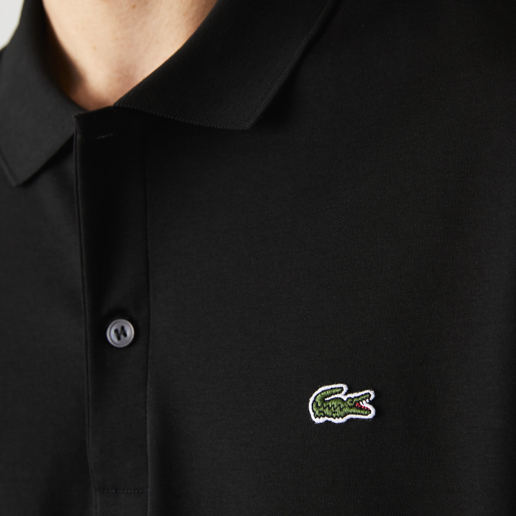 Lacoste Erkek Regular Fit Siyah Polo görsel 4