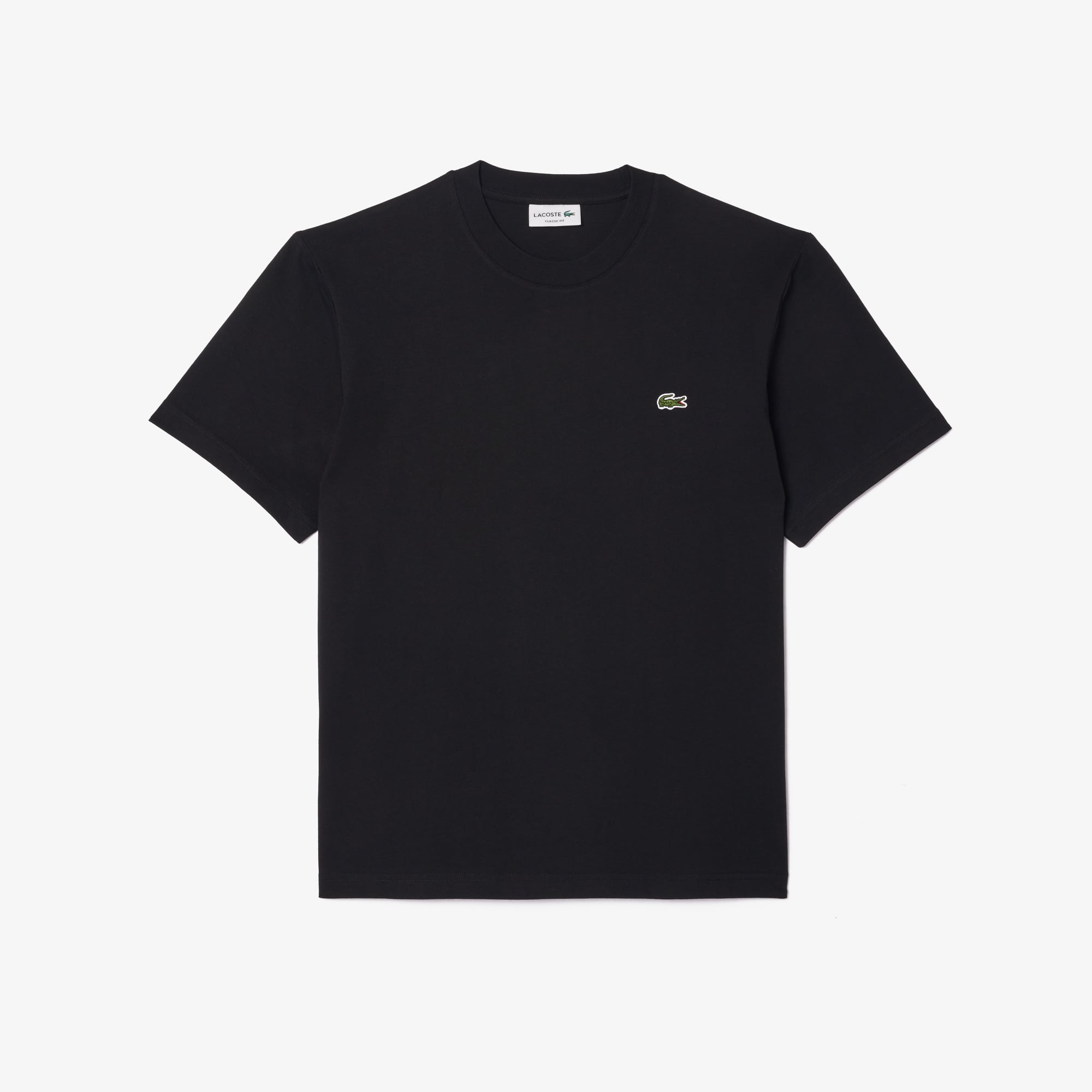 Lacoste Erkek Classic Fit Bisiklet Yaka Siyah T-Shirt görsel 5