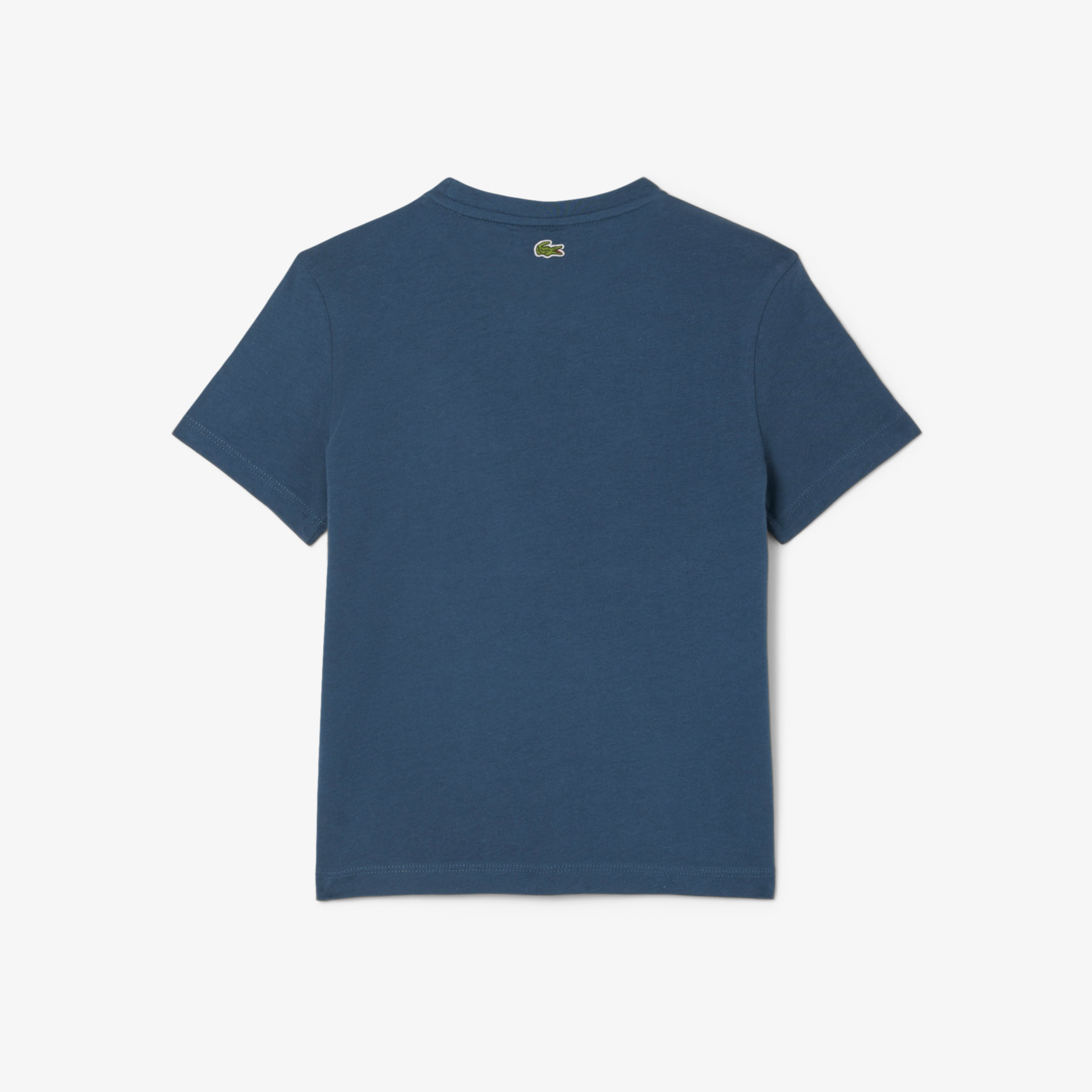 Lacoste Çocuk Bisiklet Yaka Baskılı Lacivert T-Shirt görsel 2