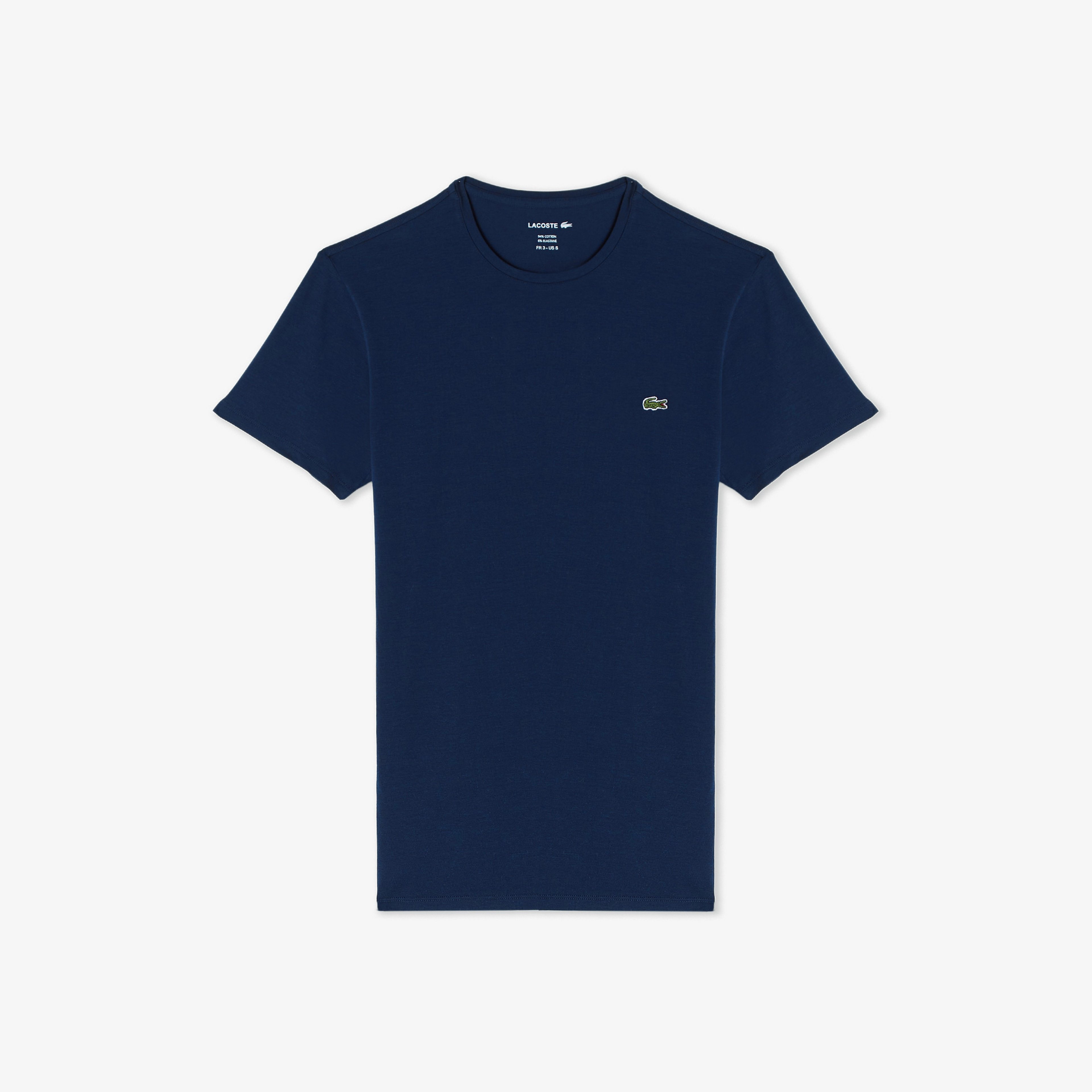Erkek Slim Fit Bisiklet Yaka Lacivert T-Shirt