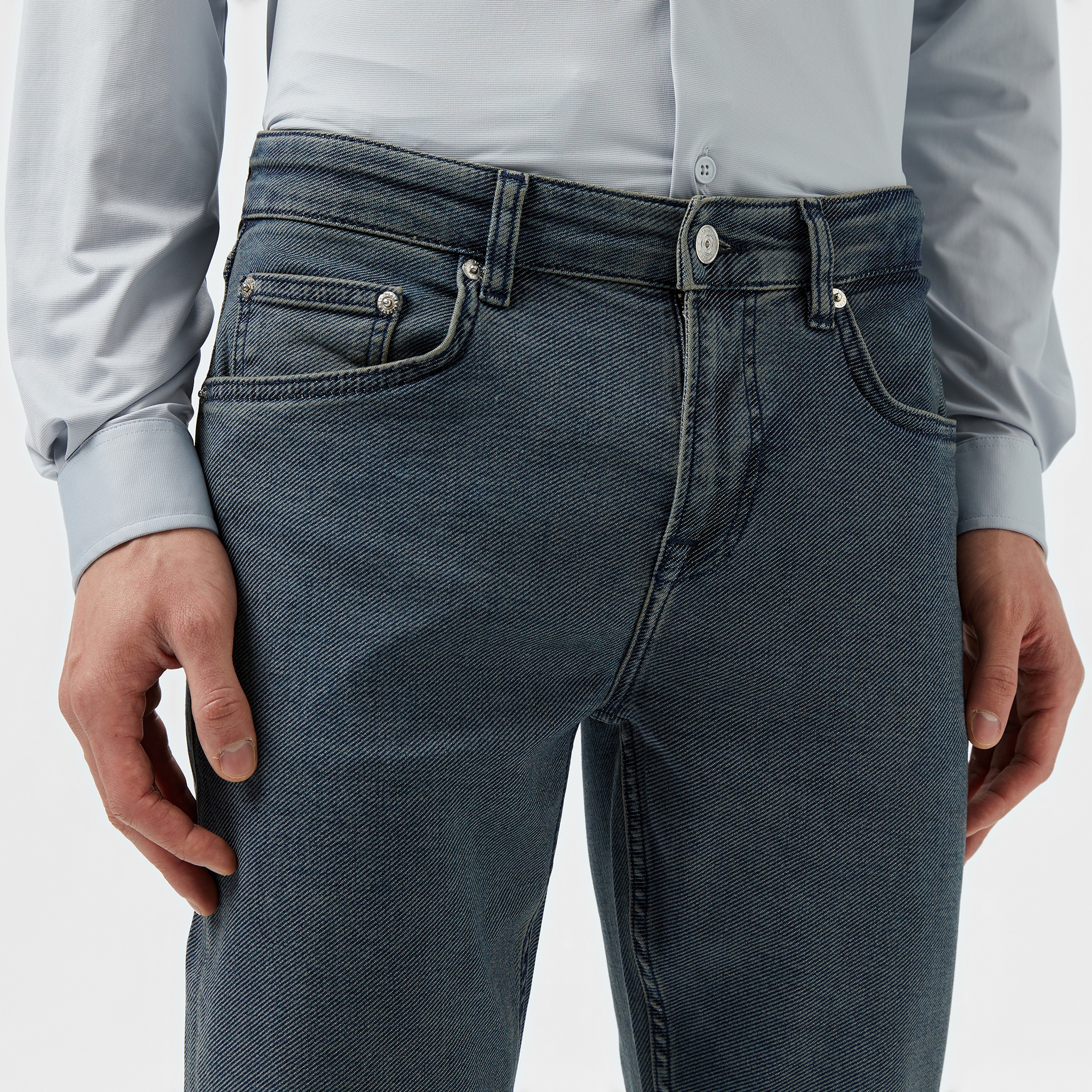 Erkek Slim Fit Lacivert Jean Pantolon