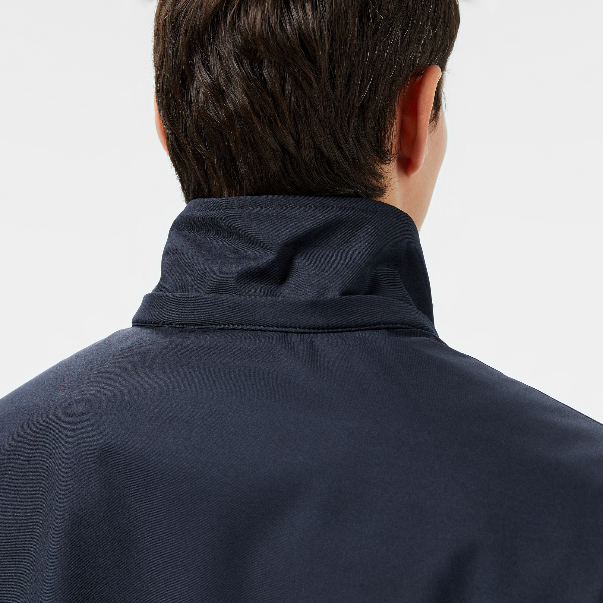 Lacoste Erkek Regular Fit Kapüşonlu  Baskılı Lacivert Yağmurluk