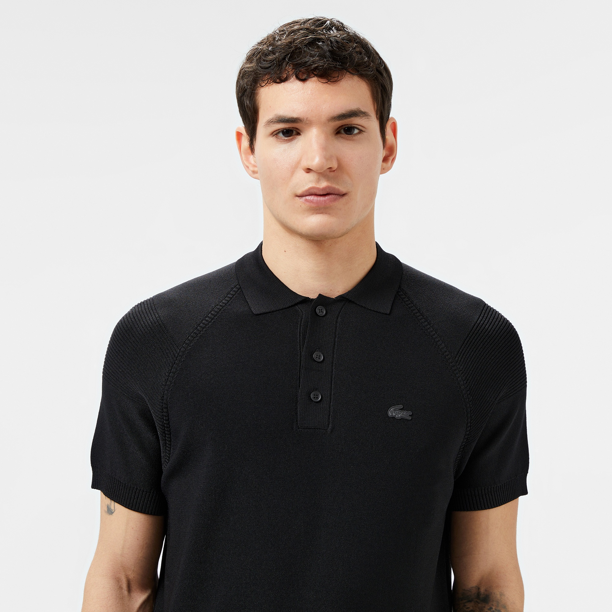 Lacoste Erkek Regular Fit Kısa Kollu Polo Yaka Siyah Triko