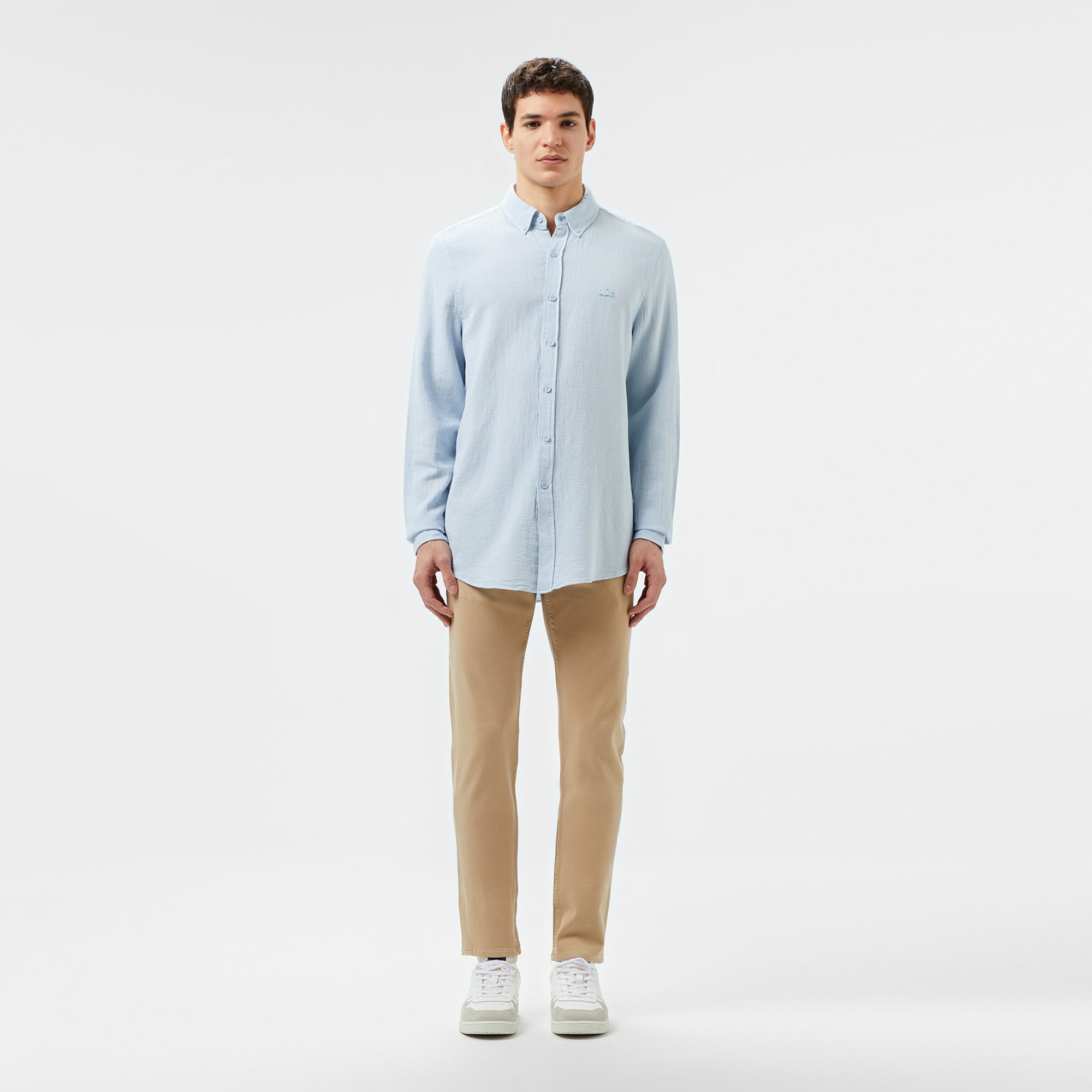 Lacoste Erkek Slim Fit Açık Mavi Gömlek