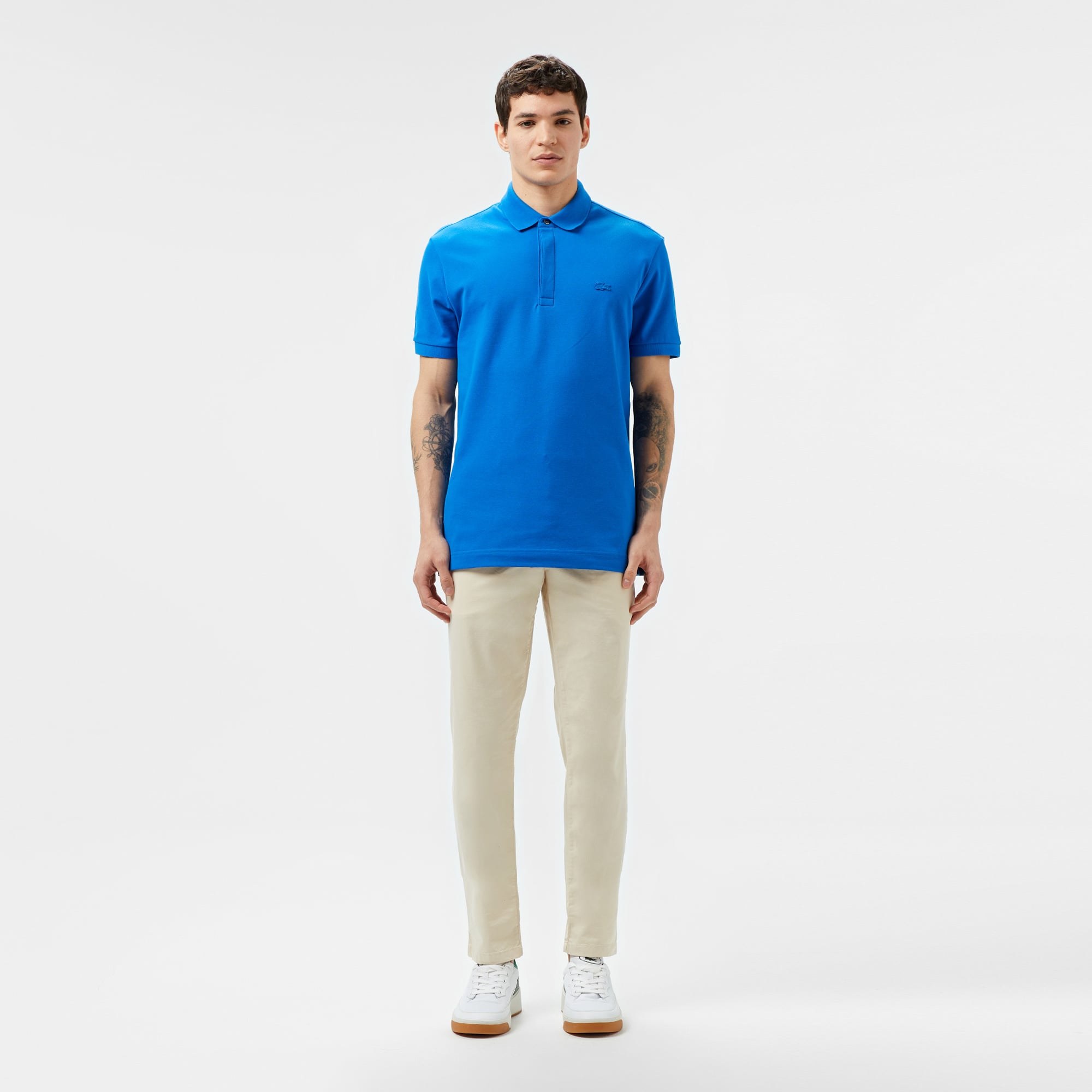 Lacoste Erkek Regular Fit Mavi Paris Polo görsel 4