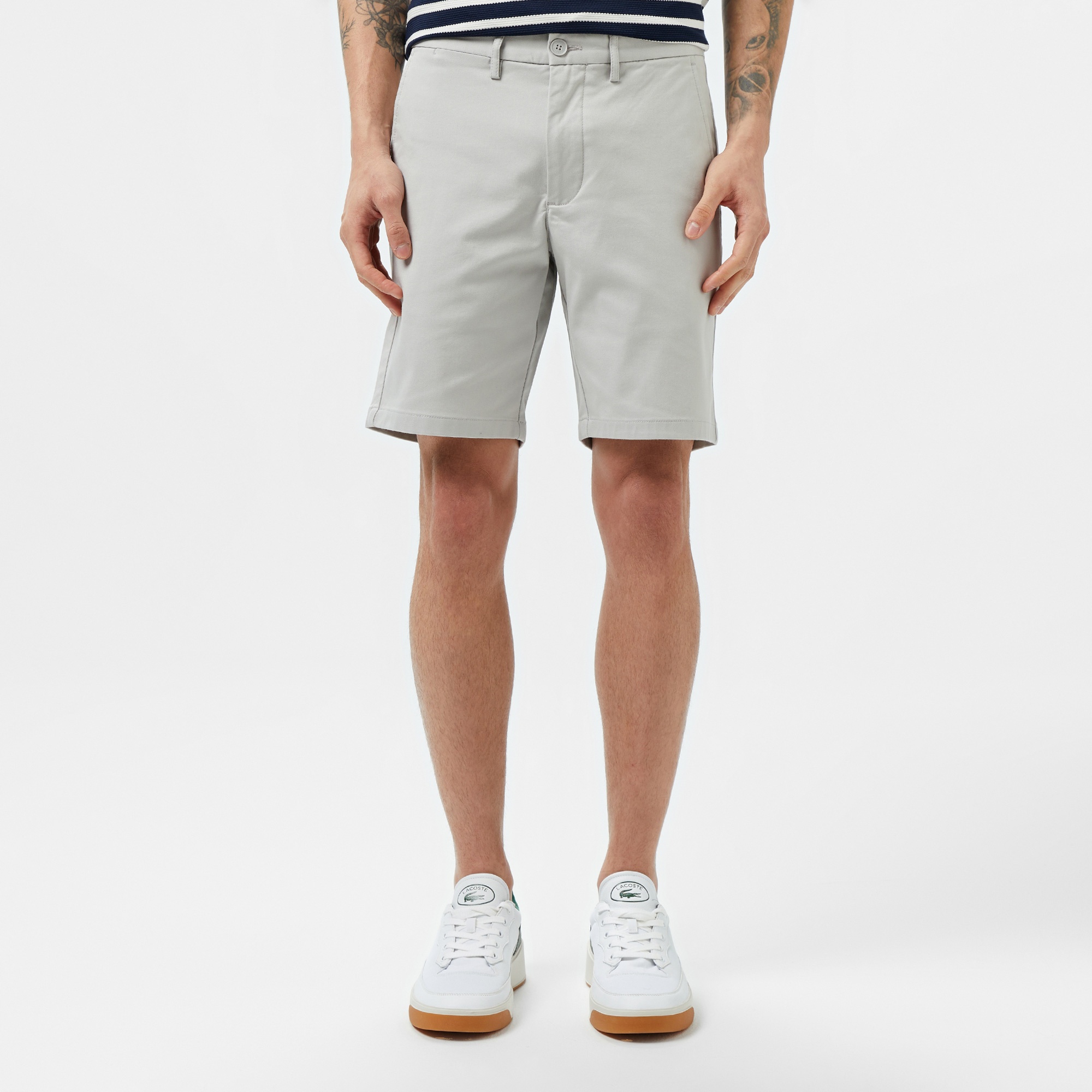 Lacoste Erkek Slim Fit Gri Bermuda Şort