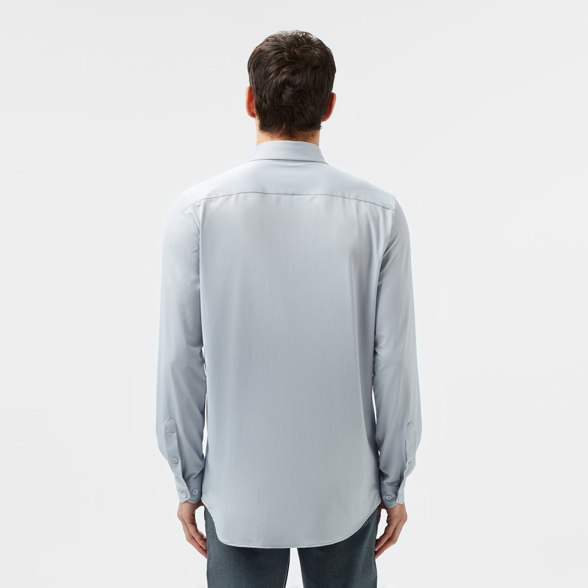 Erkek Slim Fit Gri Gömlek