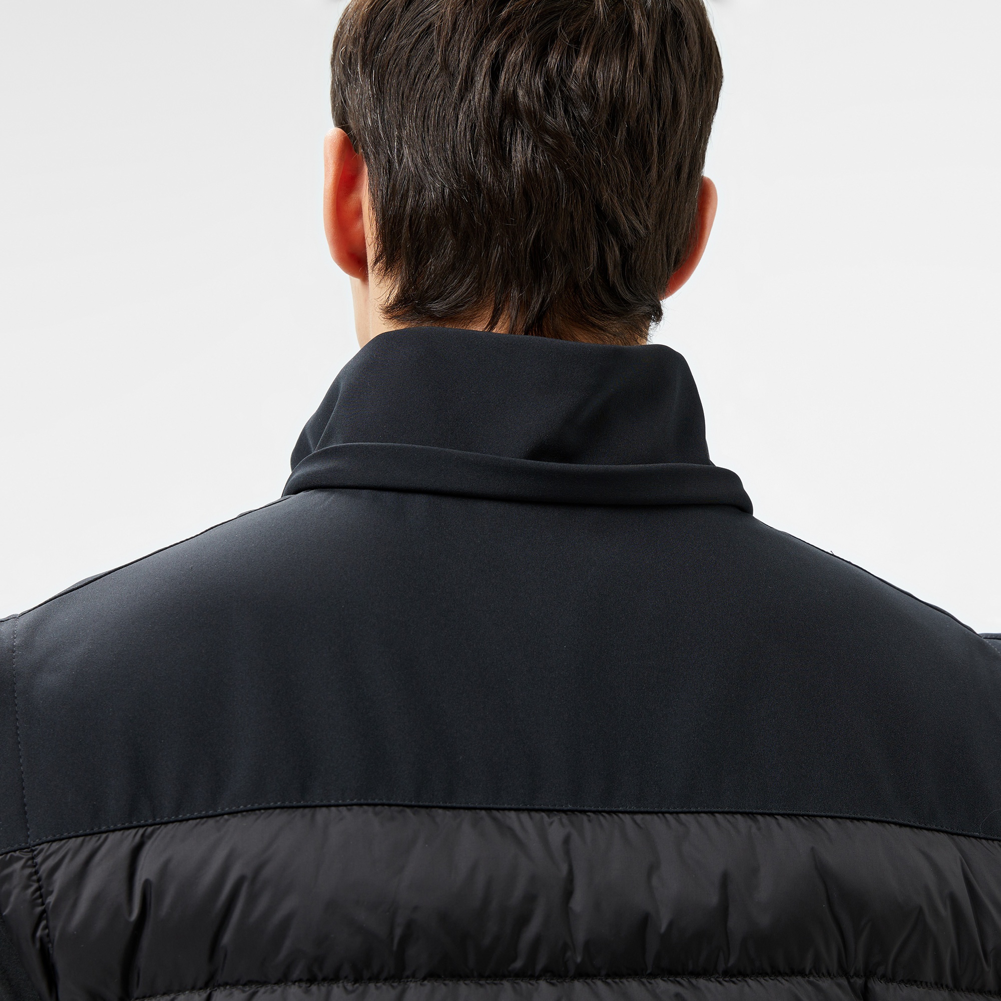 Lacoste Erkek Regular Fit Kapüşonlu Baskılı Siyah Mont