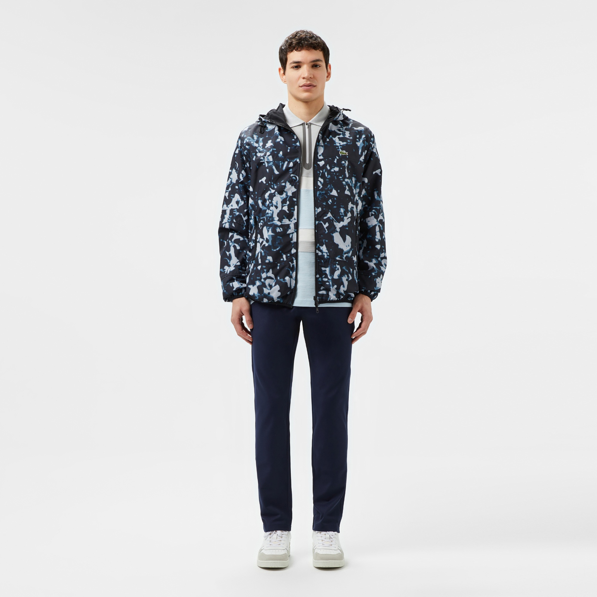 Lacoste Erkek Kapüşonlu Çift Taraflı Siyah Ceket