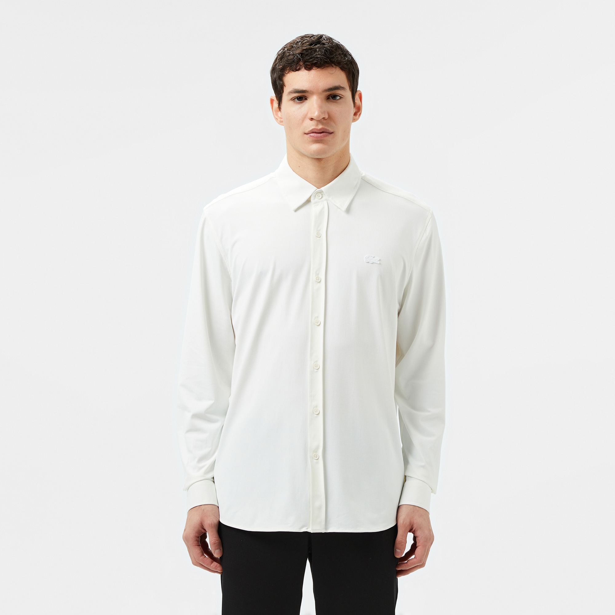Lacoste Erkek Slim Fit Beyaz Gömlek