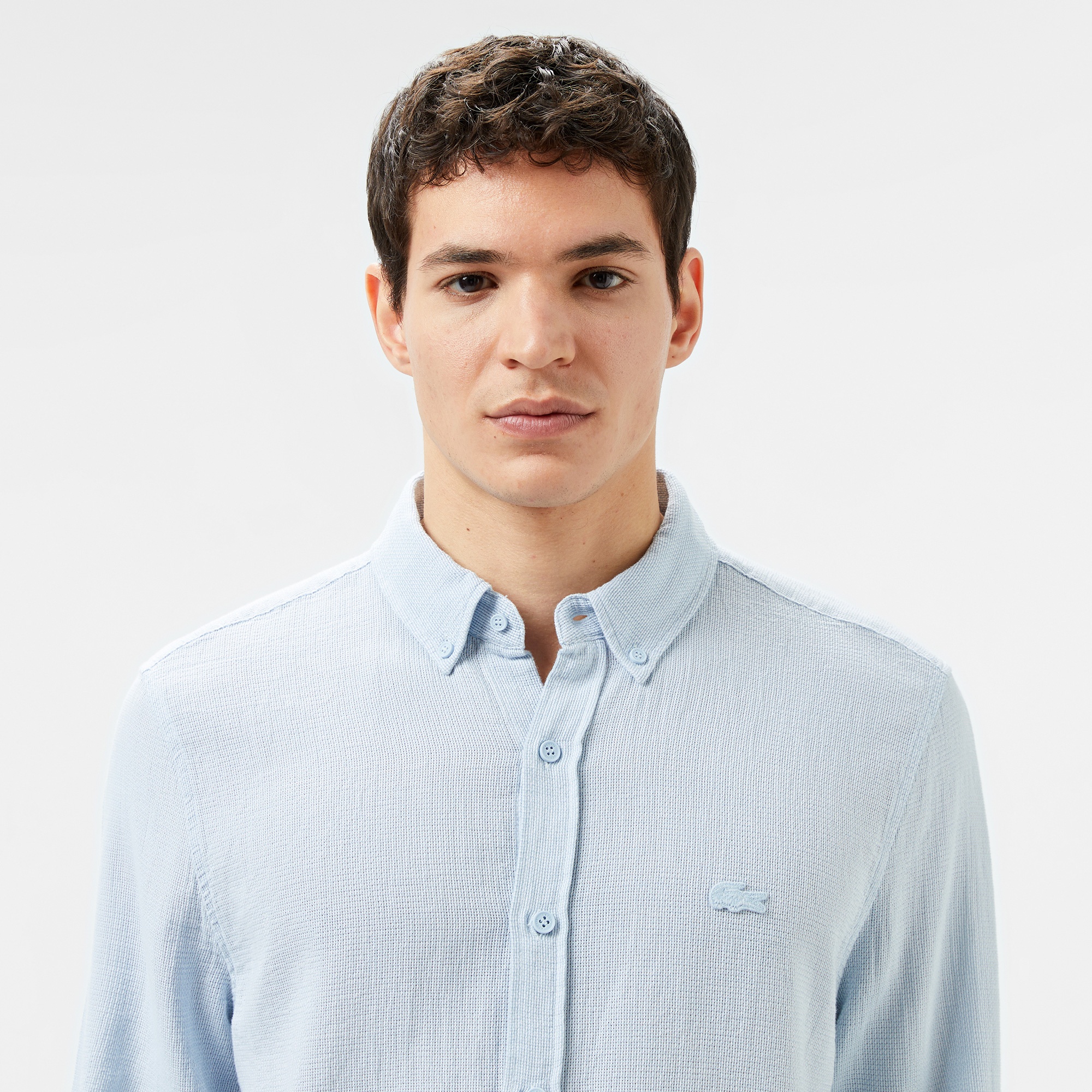 Lacoste Erkek Slim Fit Açık Mavi Gömlek