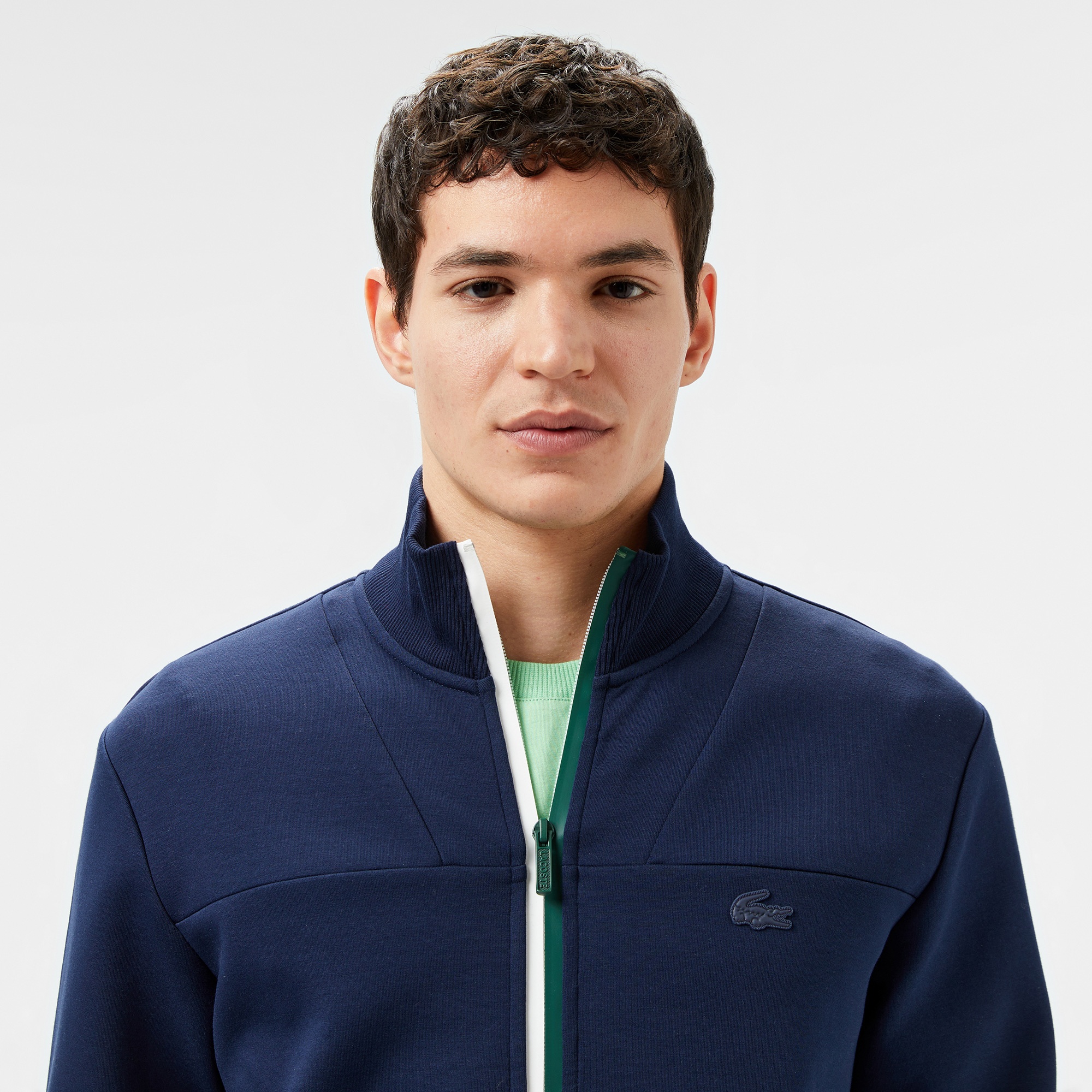 Lacoste Erkek Slim Fit Fermuarlı Lacivert Sweatshirt
