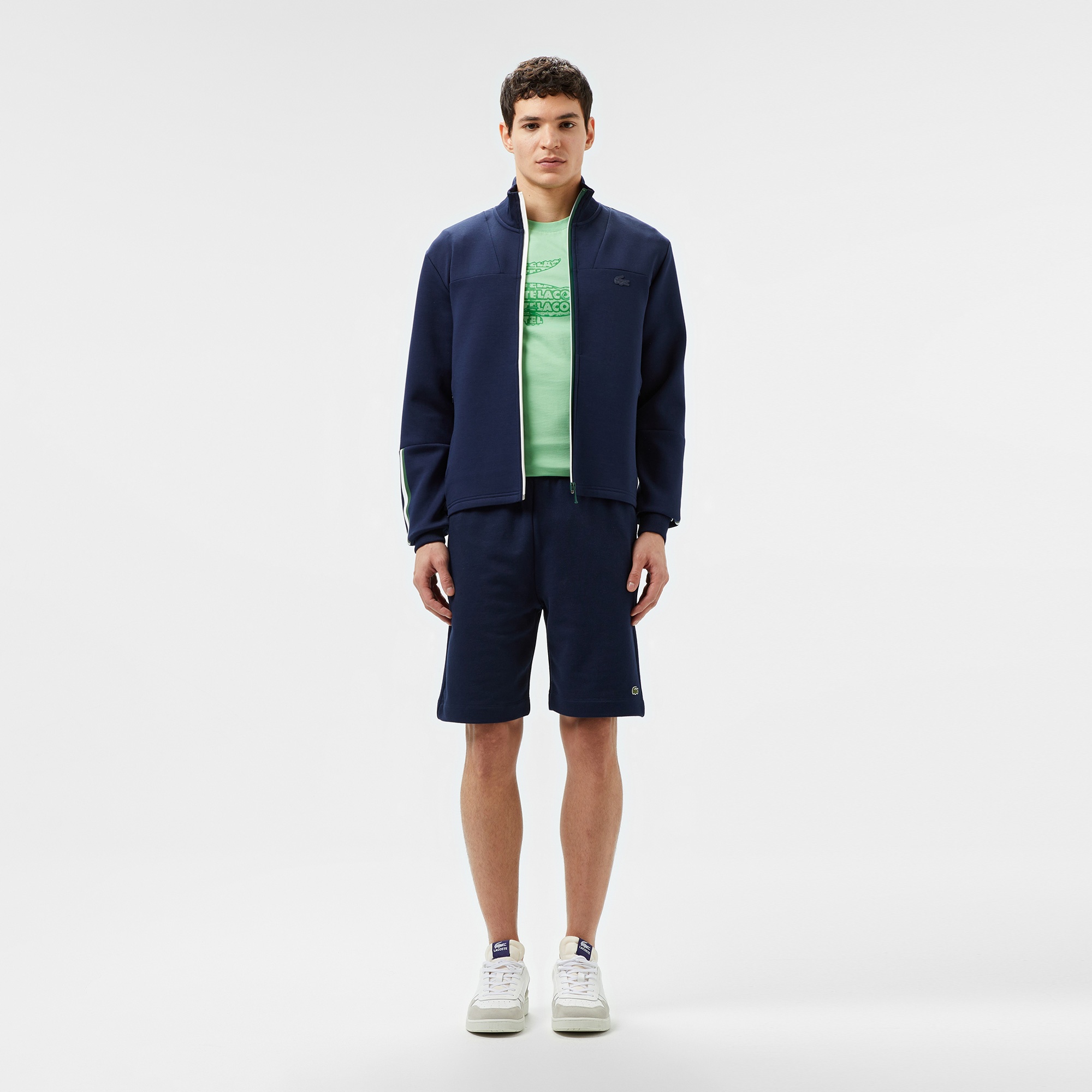 Lacoste Erkek Slim Fit Fermuarlı Lacivert Sweatshirt