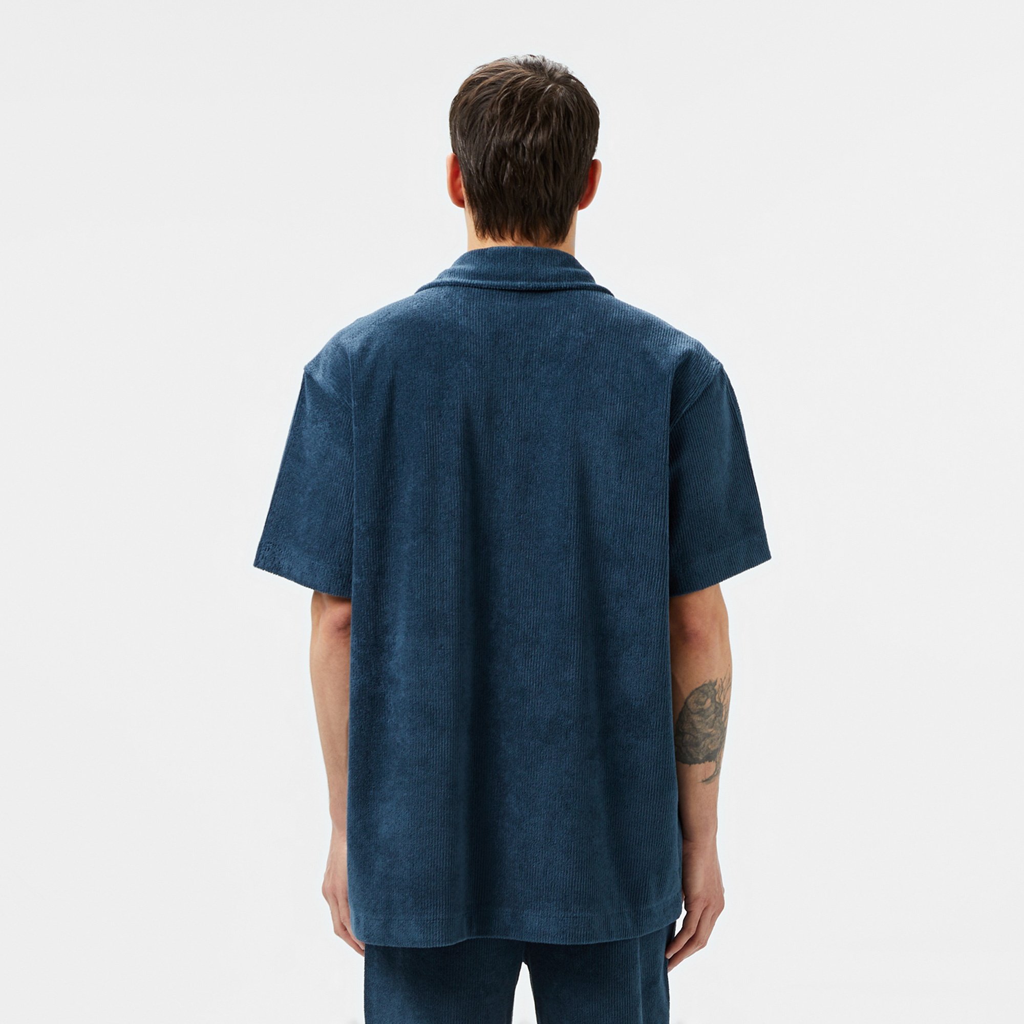 Lacoste Erkek Relaxed Fit Kısa Kollu Koyu Mavi Gömlek